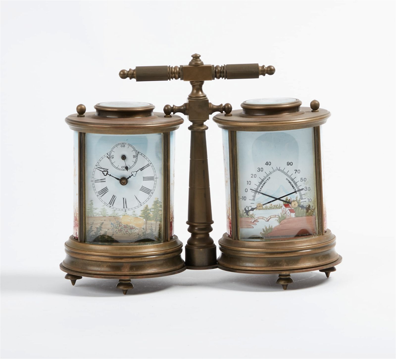 A FRENCH BRASS CARRIAGE CLOCK WEATHER 2fb3890