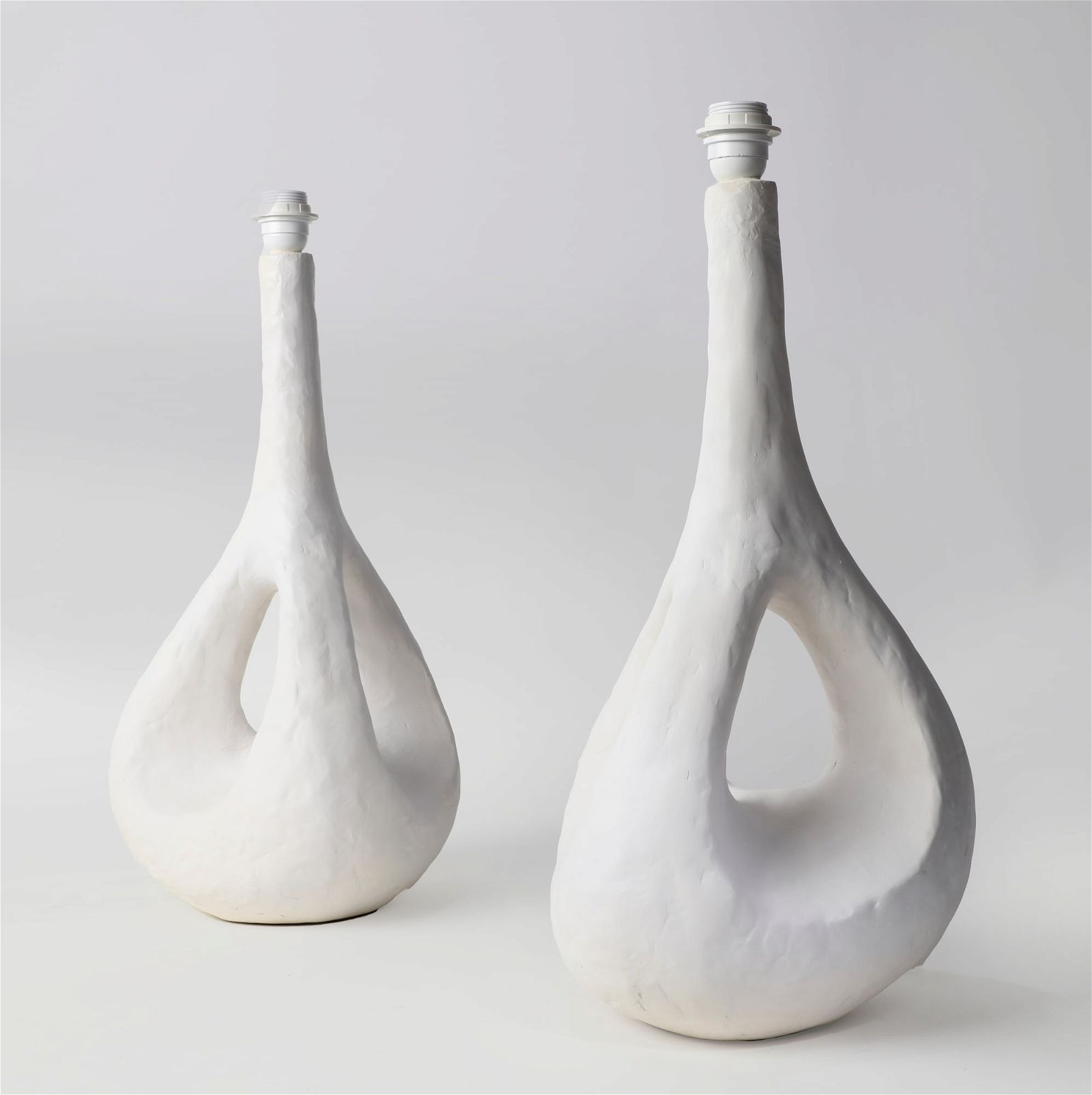 A PAIR OF MODERNIST PLASTER LAMPSA 2fb389b