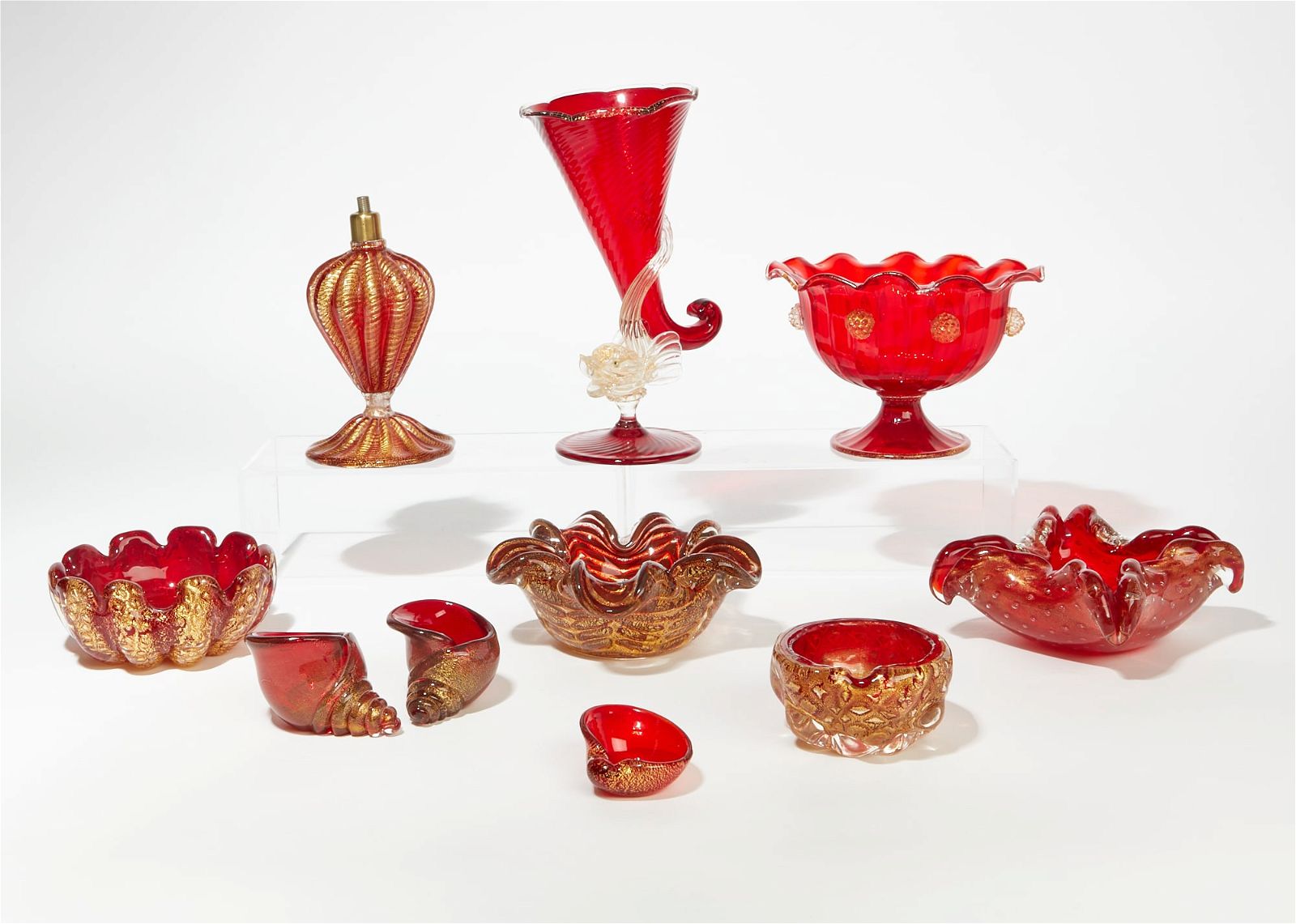 A GROUP OF TEN MURANO GLASS TABLE 2fb3865