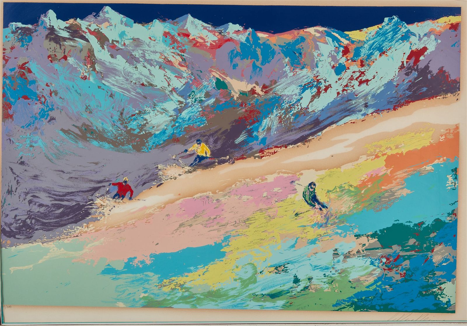 LEROY NEIMAN, HIGH ALTITUDE SKIINGLeroy