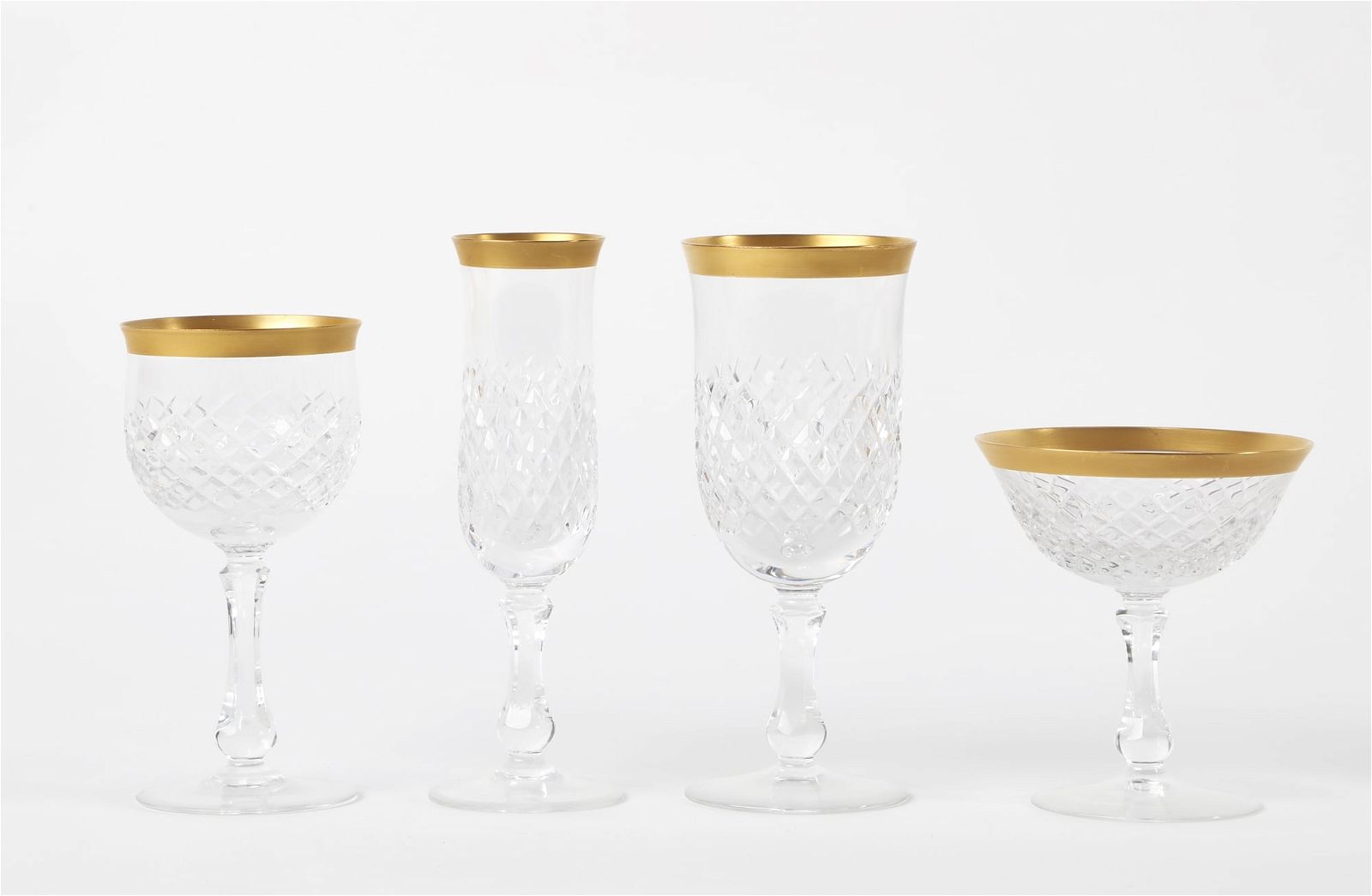 A SUITE OF ROSENTHAL CUT CRYSTAL STEMWAREA