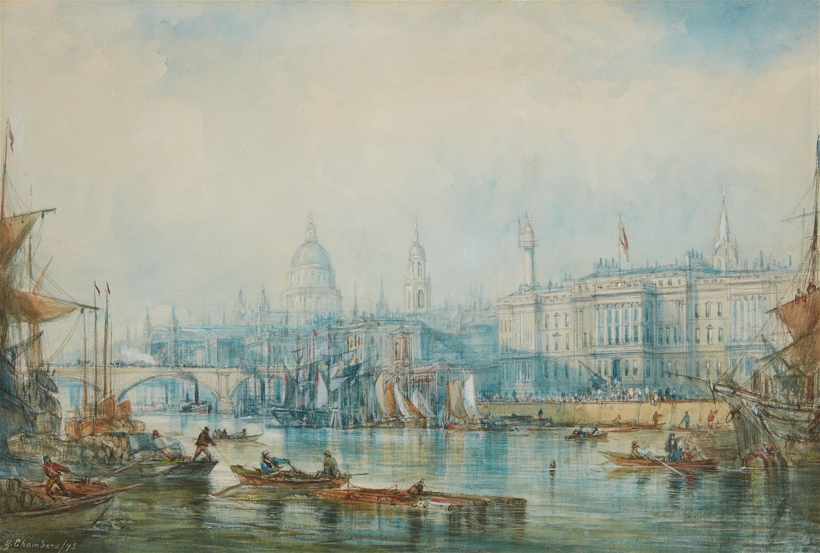 GEORGE CHAMBERS THAMES BELOW CANNON 2fb3a46