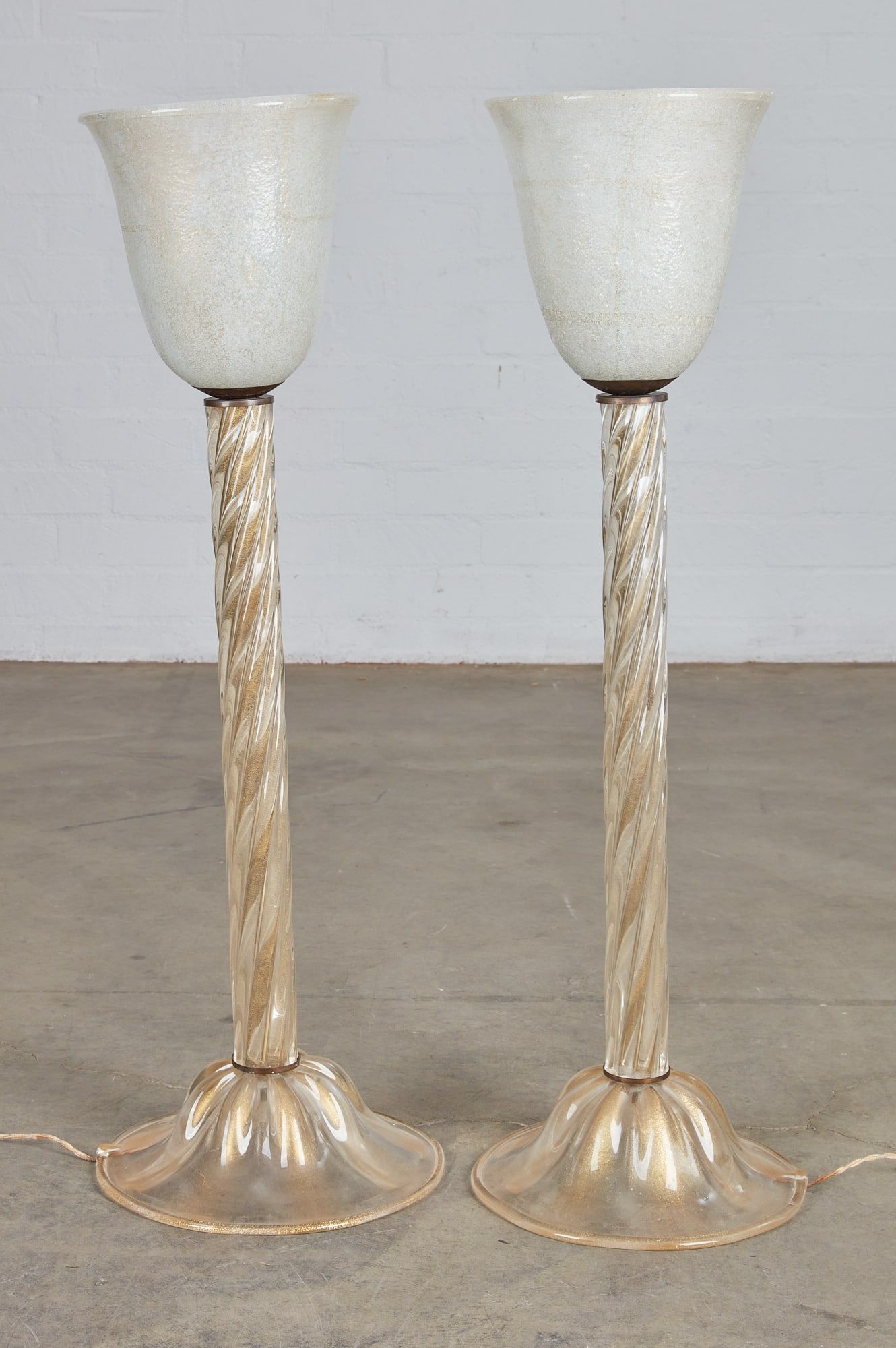 A PAIR OF MURANO GLASS TABLE LAMPS  2fb3a05