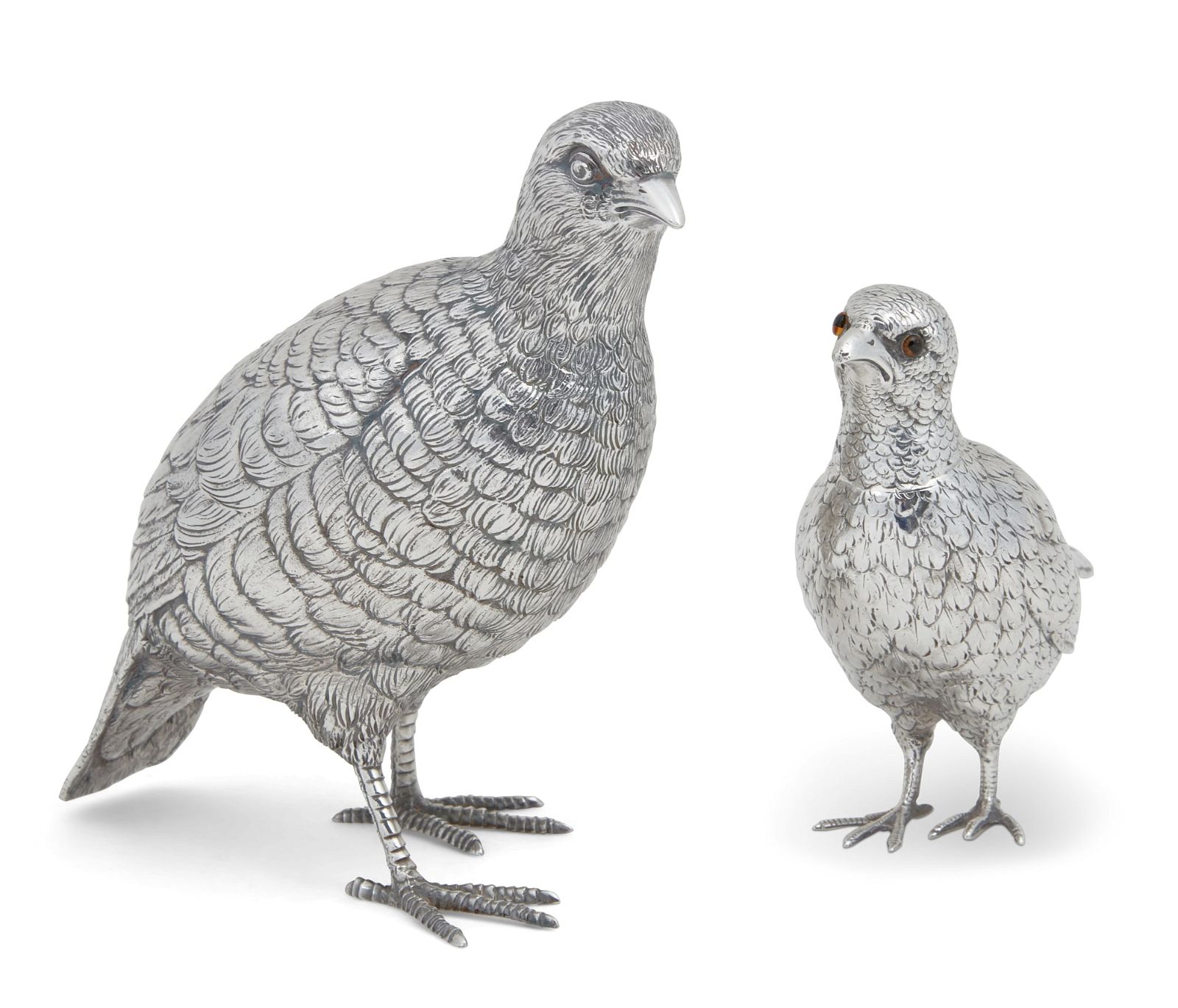 AN ENGLISH AND GERMAN SILVER MODEL OF