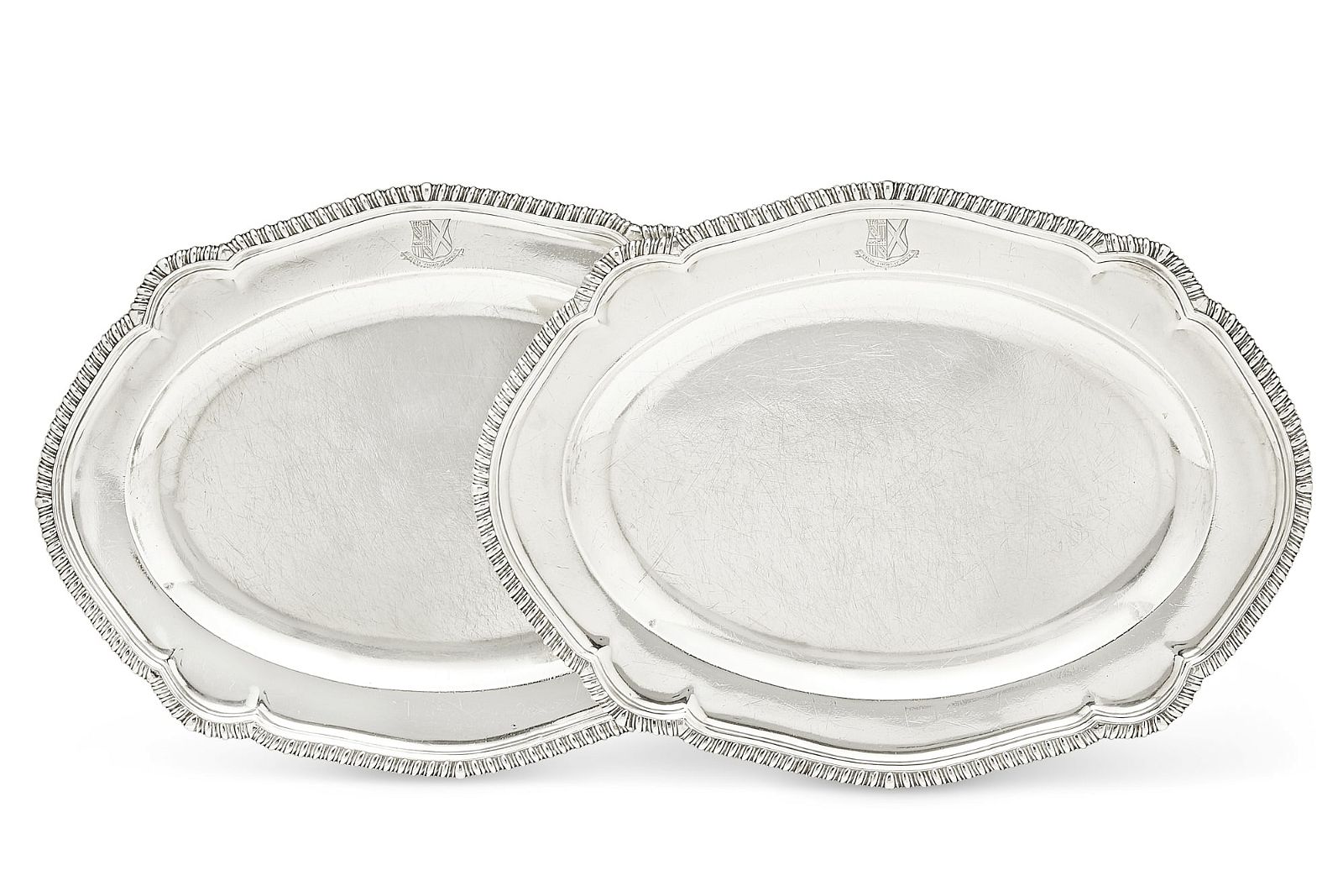 A PAIR OF IRISH REGENCY SILVER MEAT