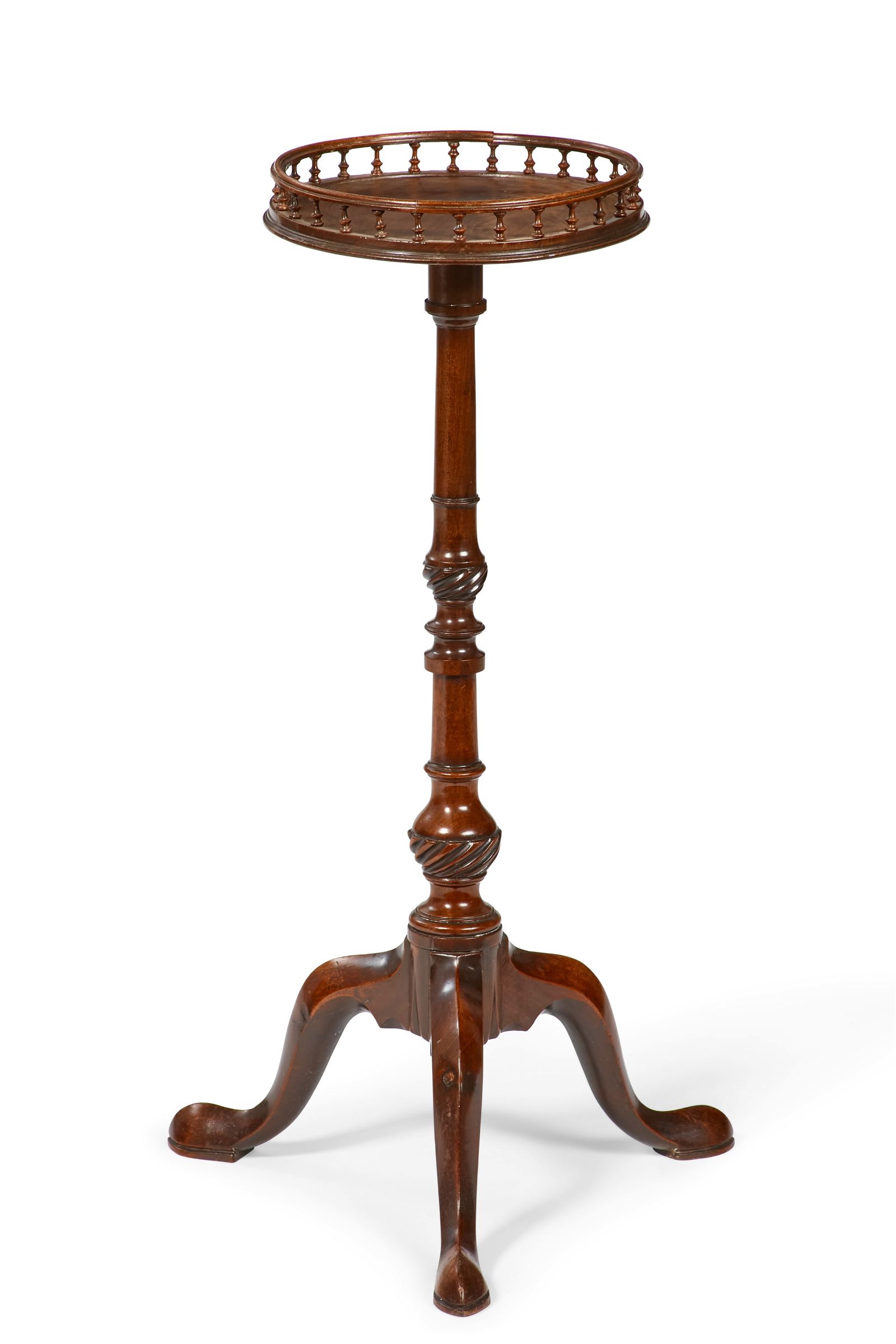 A GEORGE III MAHOGANY CANDLESTANDA 2fb3b28