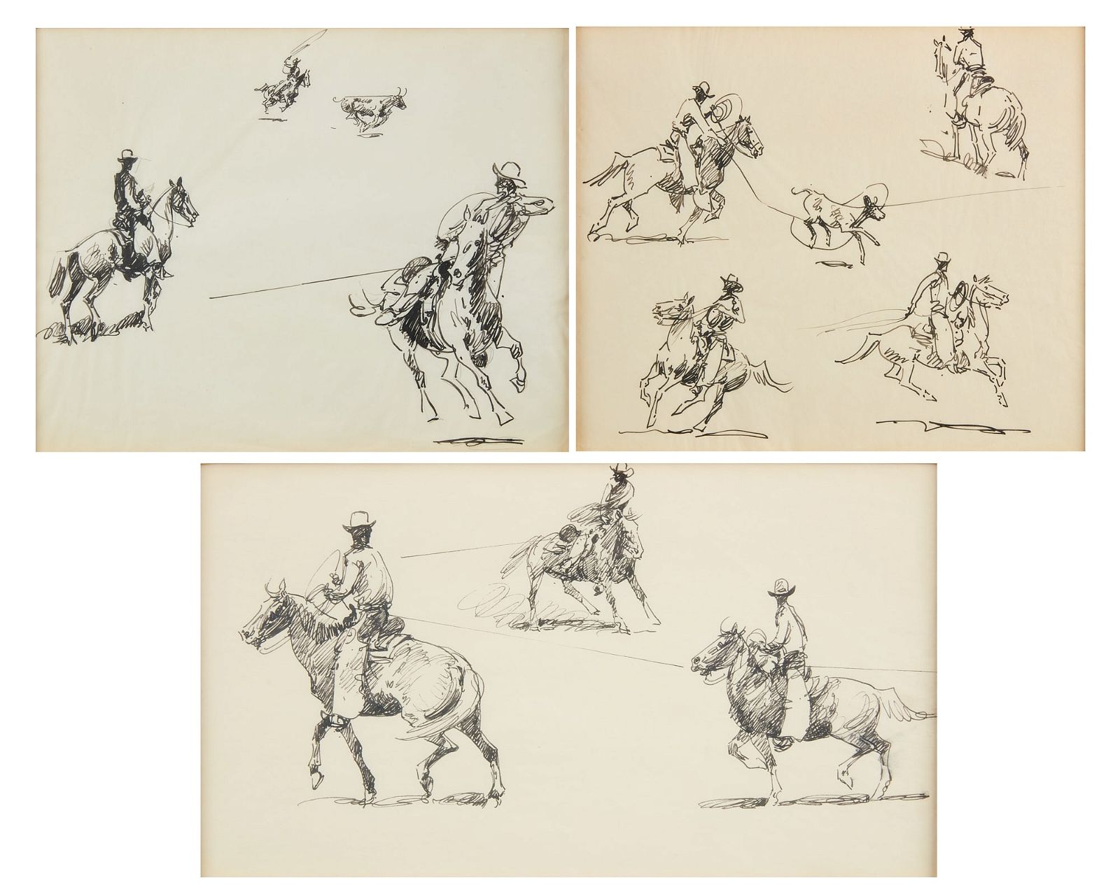 ATTRIBUTED TO EDWARD BOREIN, COWBOYS