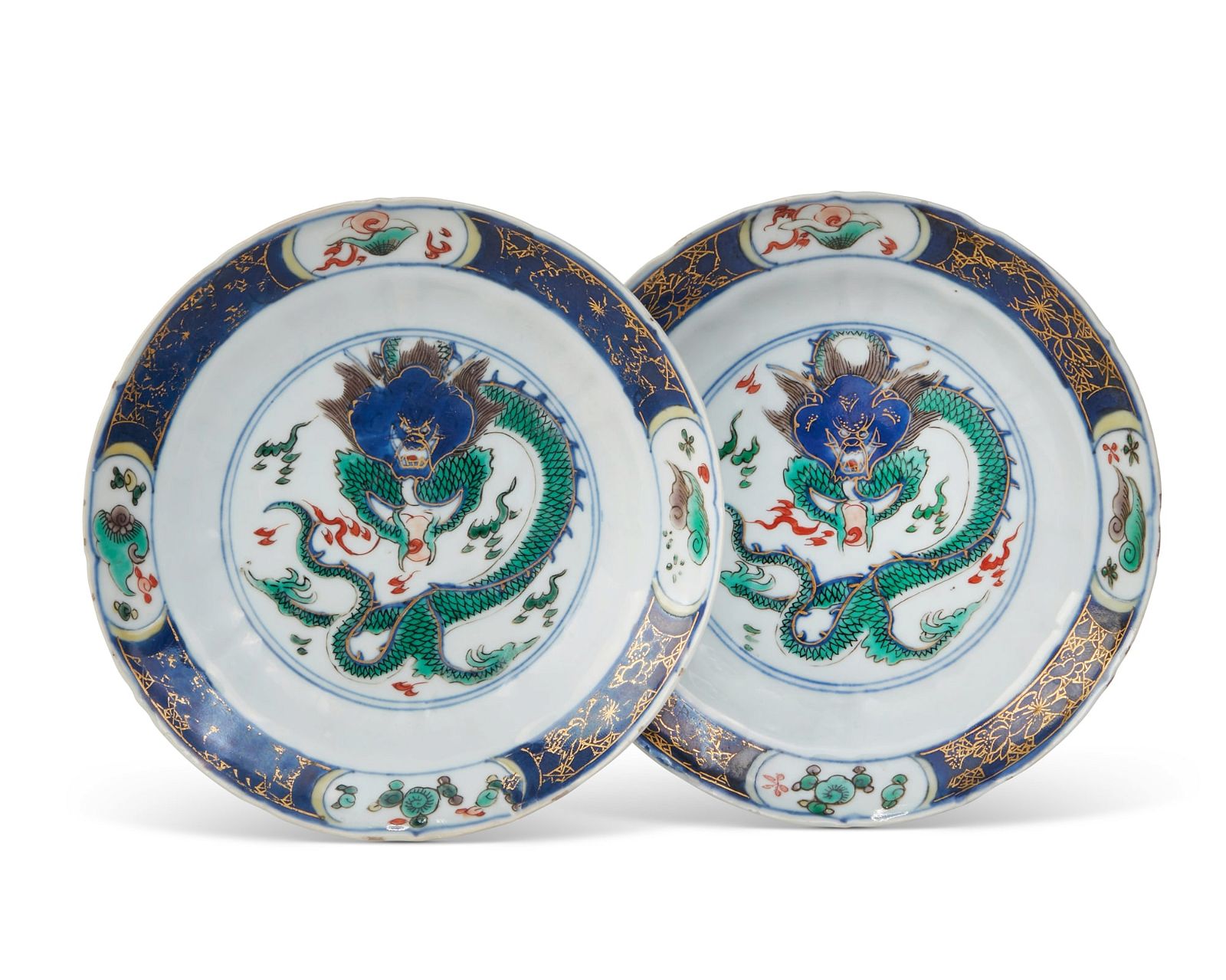 A PAIR OF CHINESE POLYCHROME PORCELAIN