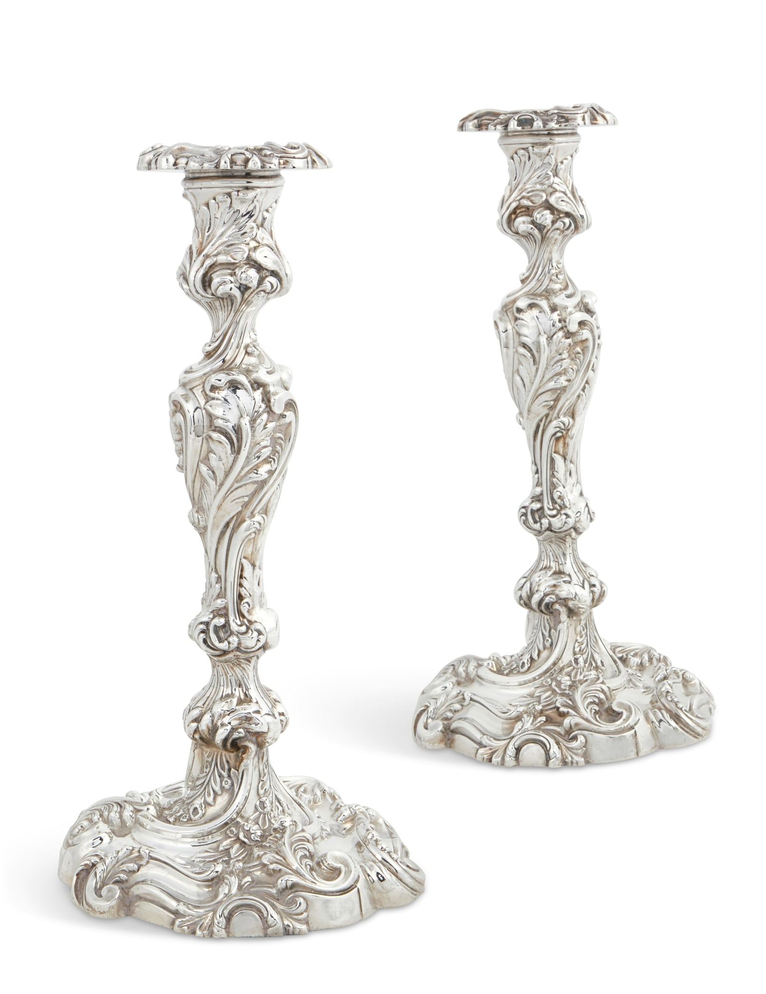 A PAIR OF VICTORIAN WEIGHTED CANDLESTICKSA 2fb3c99