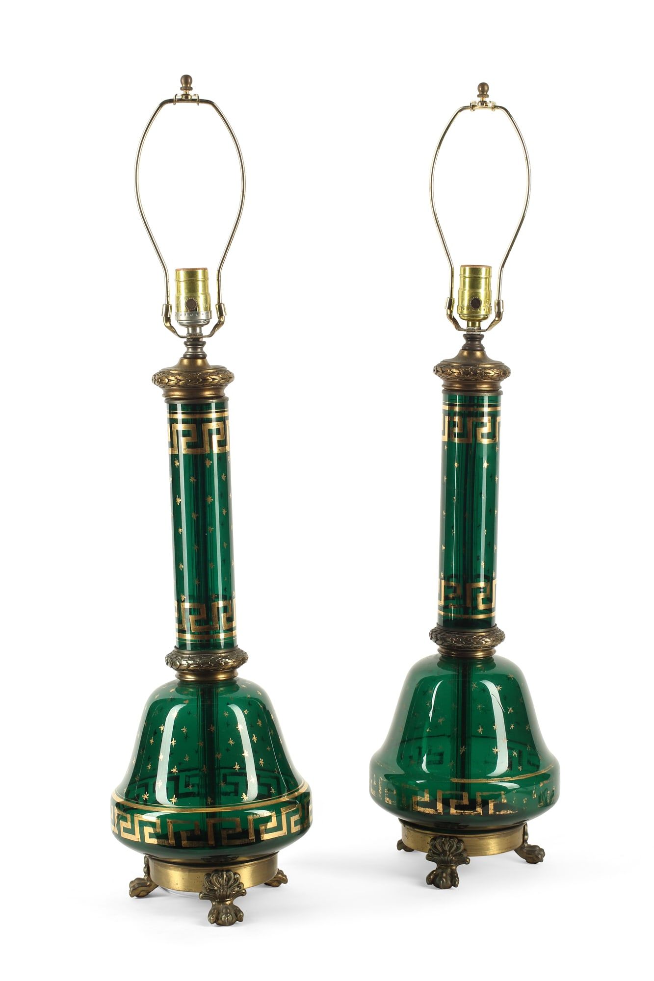 A PAIR OF NEOCLASSICAL STYLE GLASS 2fb3d41