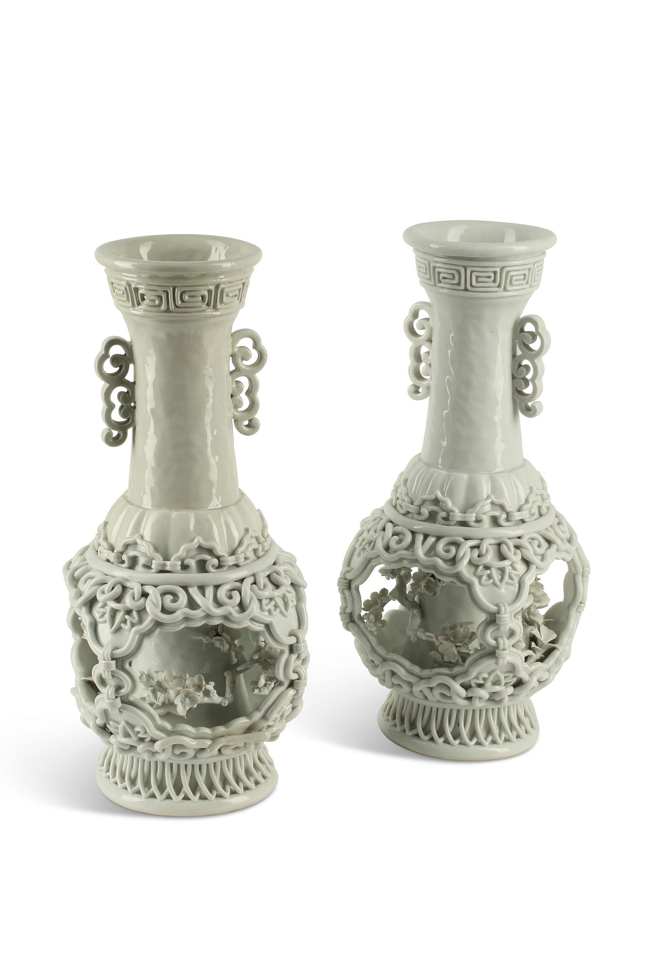 A PAIR OF CHINESE BLANC DE CHINE VASESA