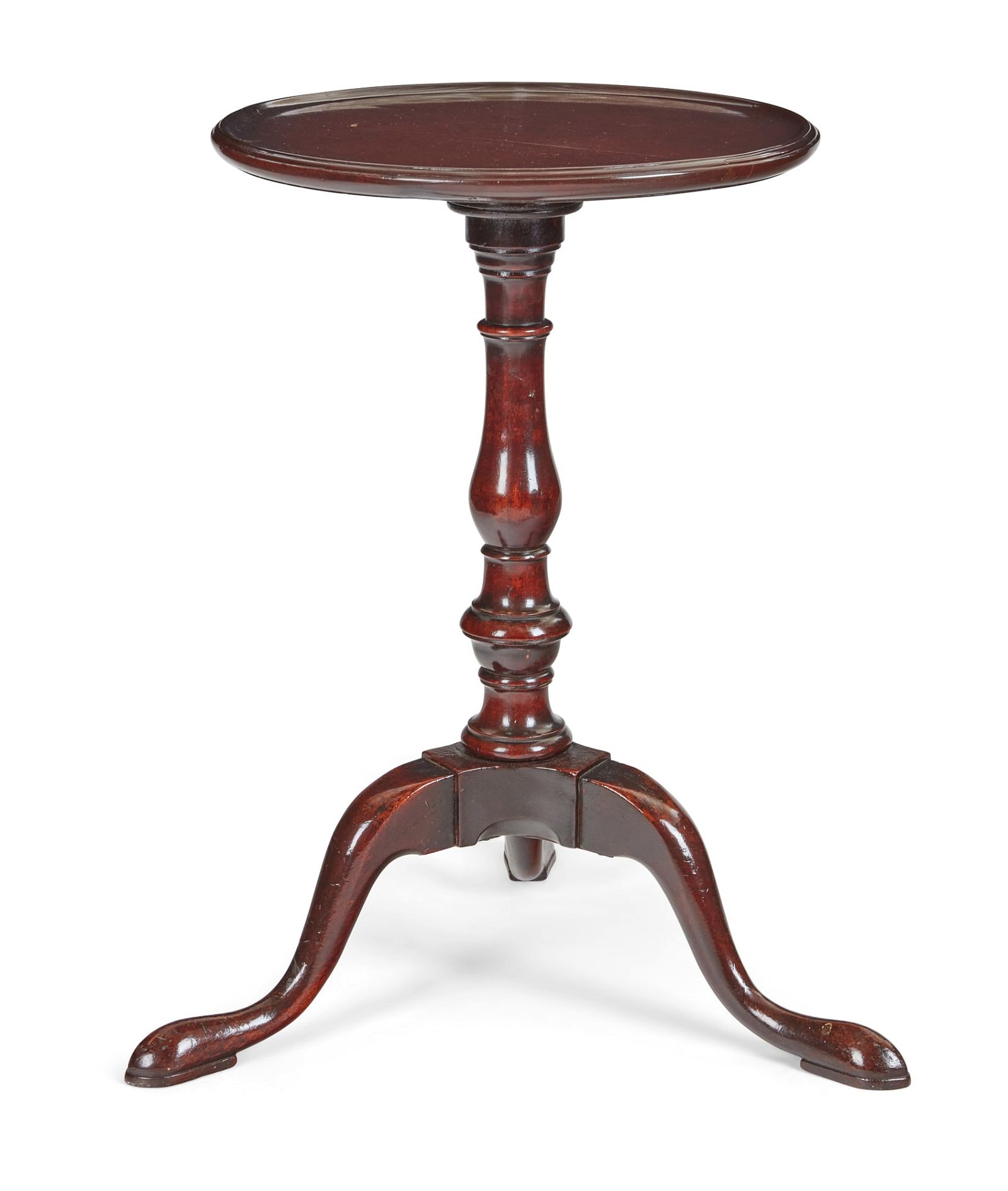 A GEORGE III MAHOGANY CANDLESTANDA 2fb3e74