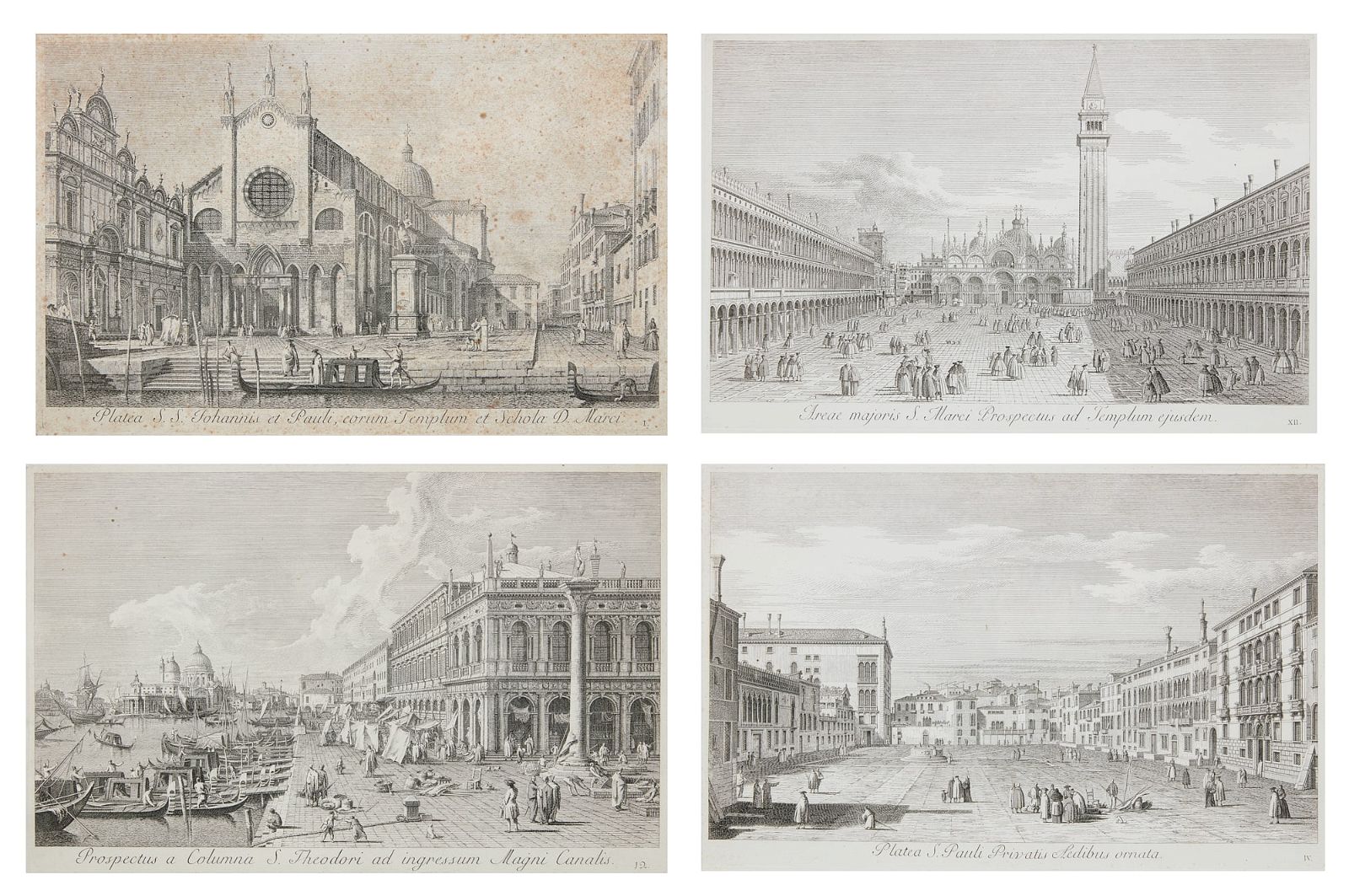 ANTONIO VISENTINI, FOUR VENETIAN VIEWSAntonio