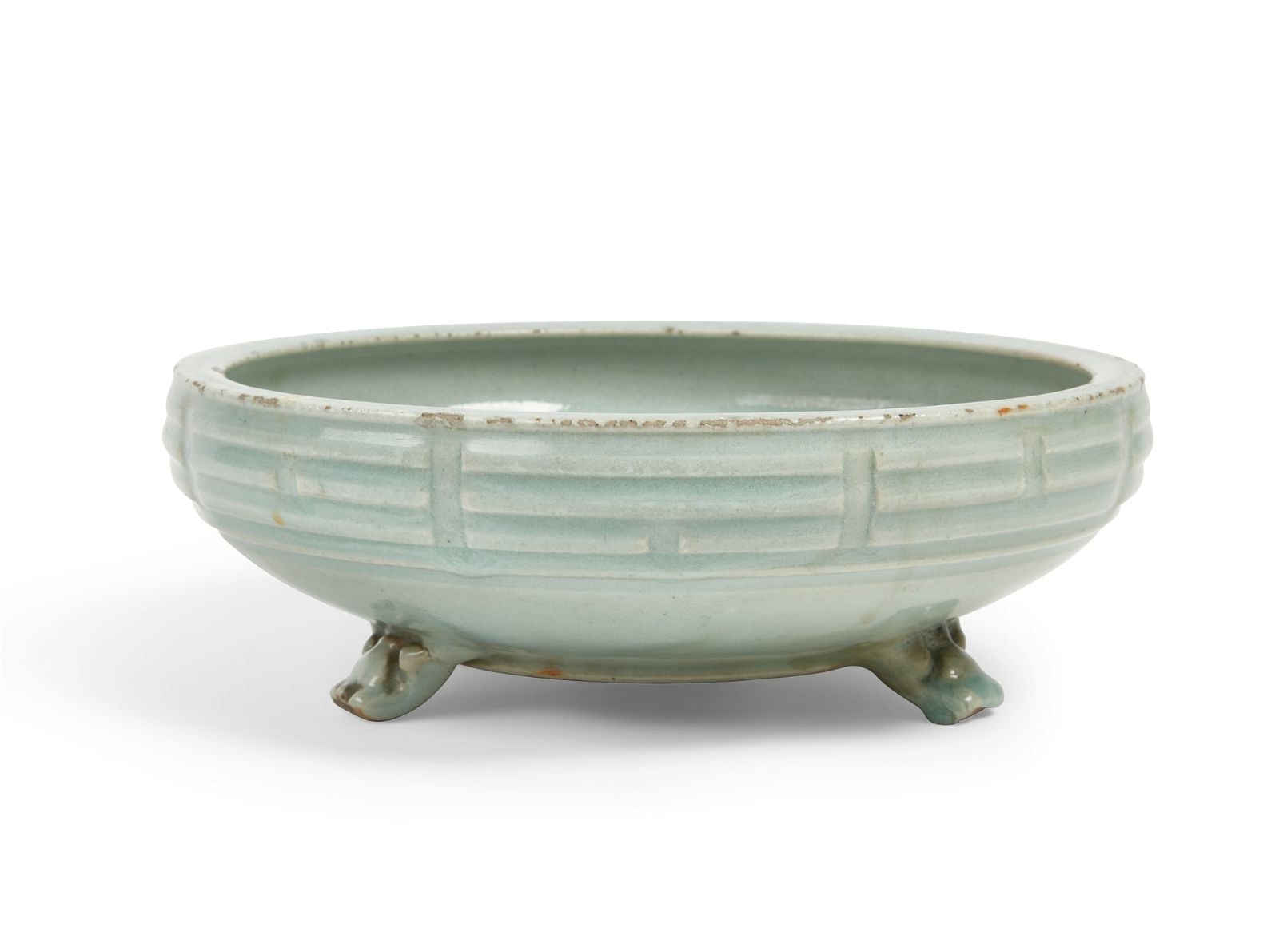 A CHINESE LONGQUAN CELADON FOOTED CENSERA