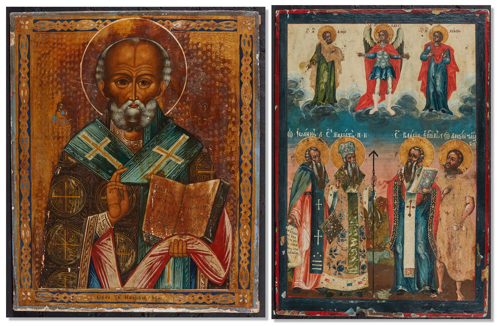 TWO RUSSIAN ICONS 18TH 19TH CENTURYTwo 2fb3f10