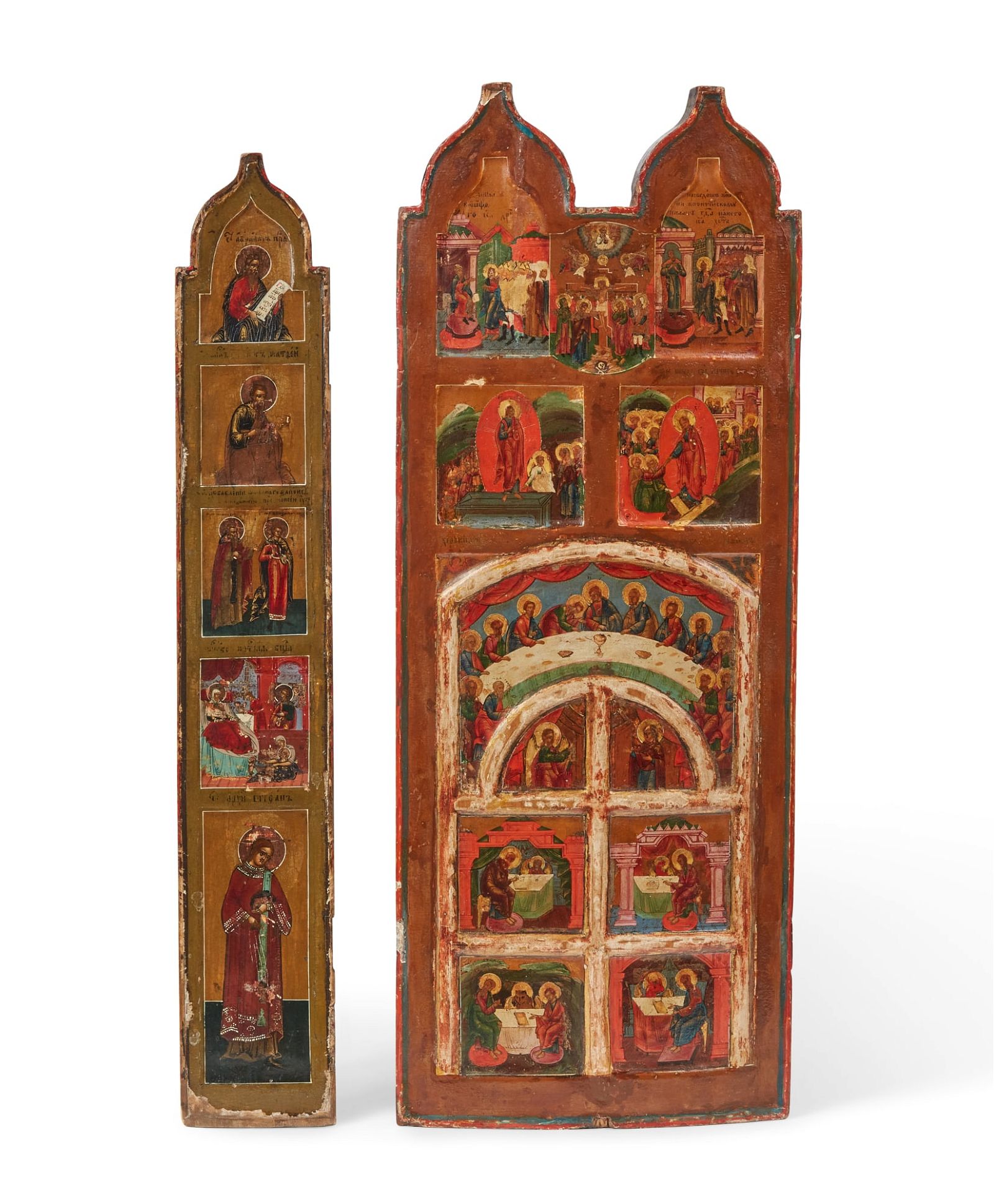 TWO RUSSIAN ICONOSTASIS COMPOSITE 2fb3f13