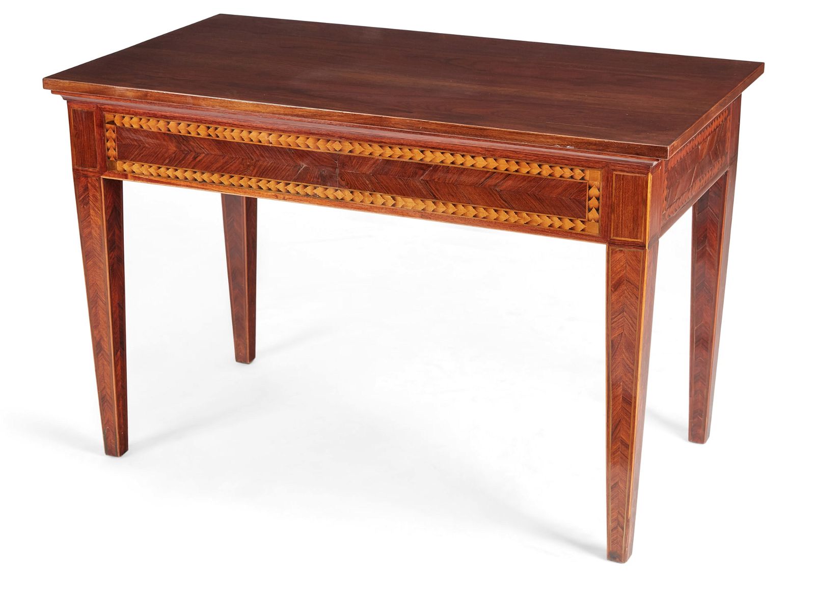 AN ITALIAN NEOCLASSICAL INLAID WALNUT