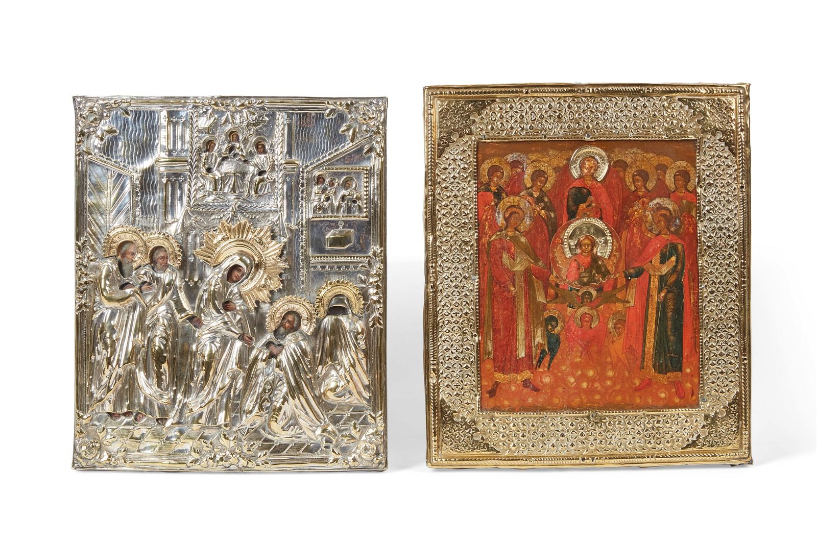 TWO RUSSIAN ICONS 17TH 19TH CENTURYTwo 2fb3ffe