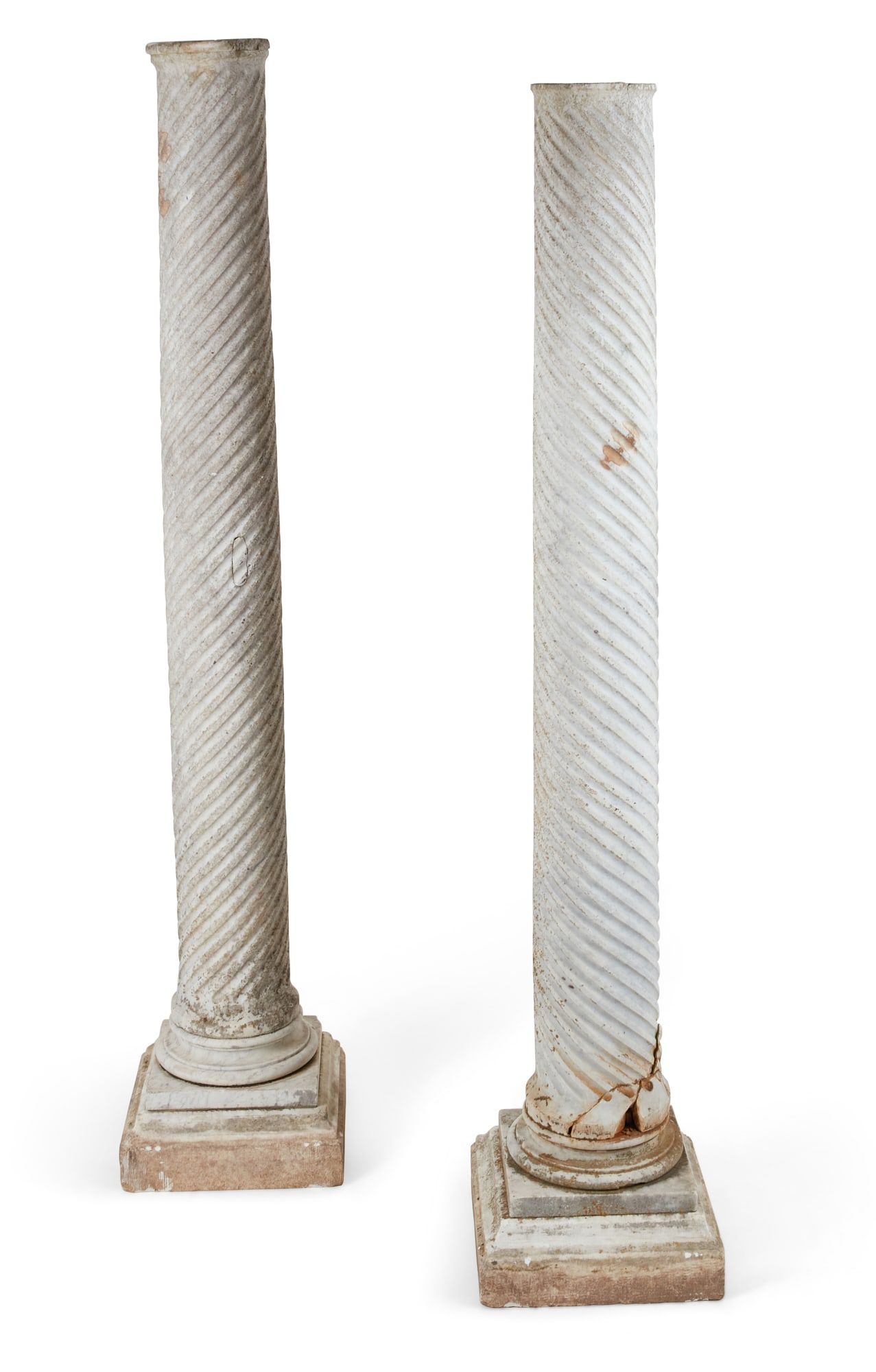A PAIR OF NEOCLASSICAL MARBLE FLUTED 2fb3ff3