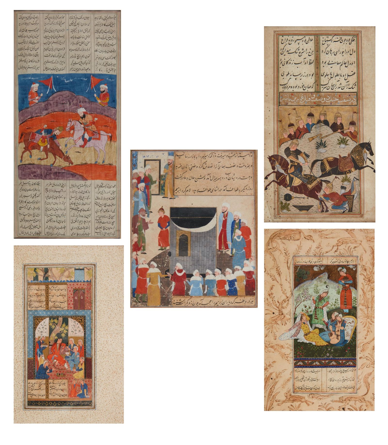 A GROUP OF 19TH CENTURY PERSIAN ILLUMINATED