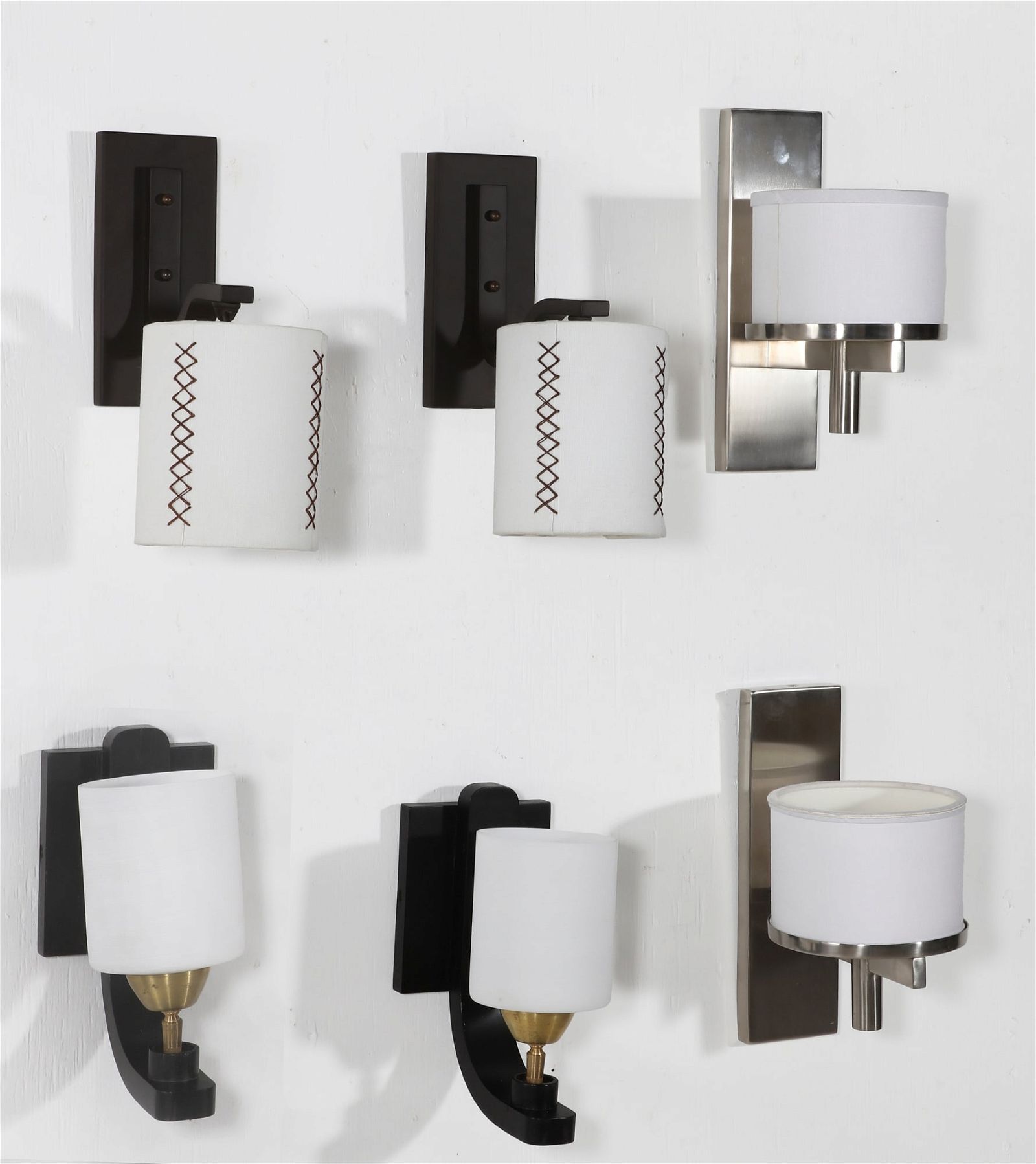 THREE PAIRS OF PAUL MARRA SCONCES, CONTEMPORARYThree