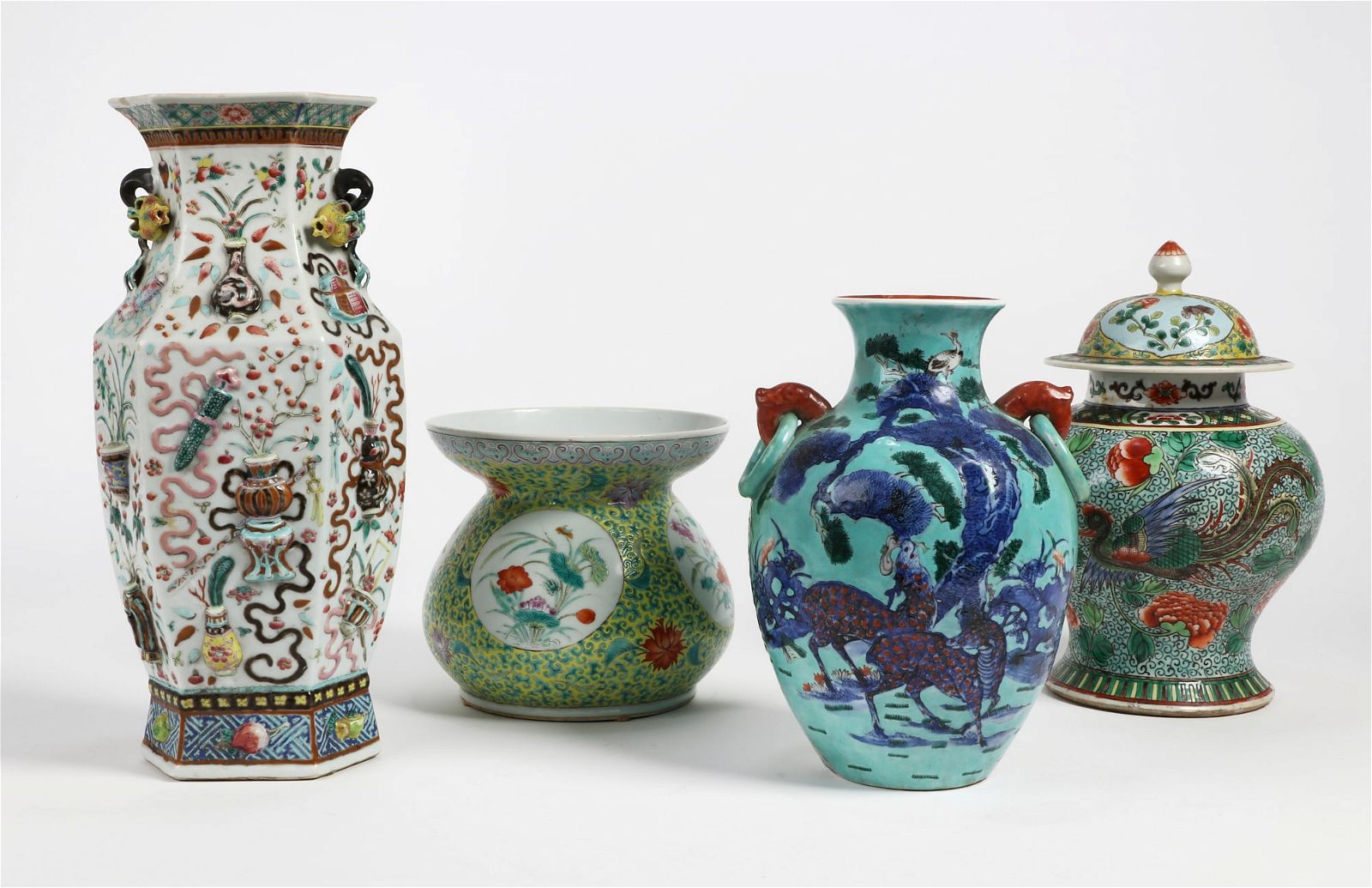 FOUR ASIAN PORCELAIN VASESFour Asian