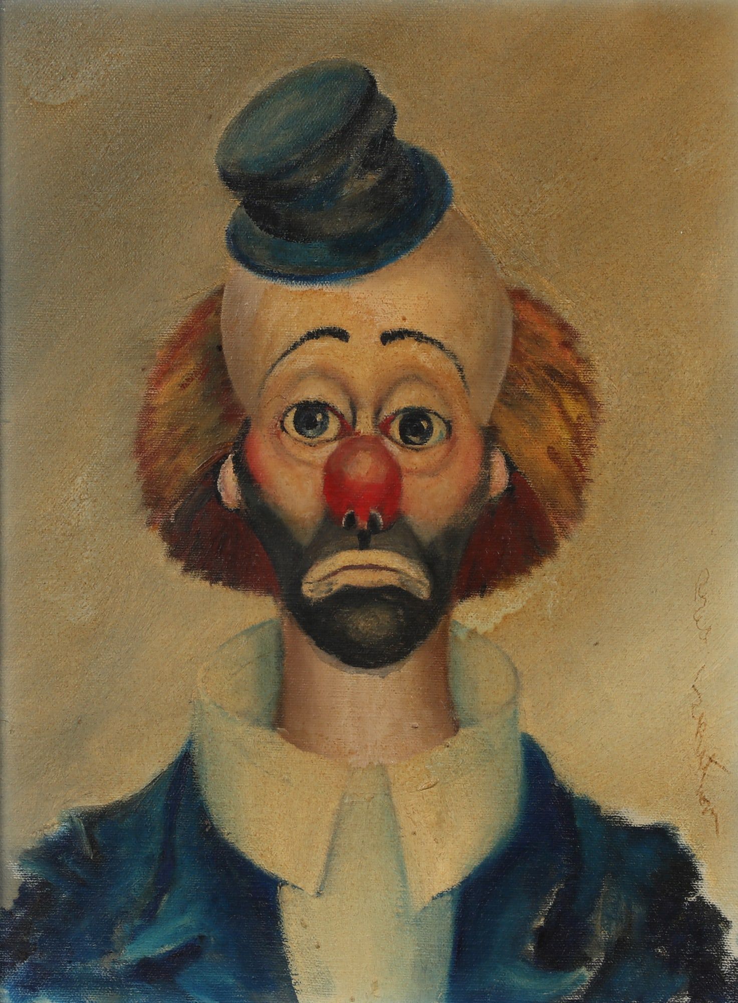 RED SKELTON CLOWN WITH A BLUE 2fb4270