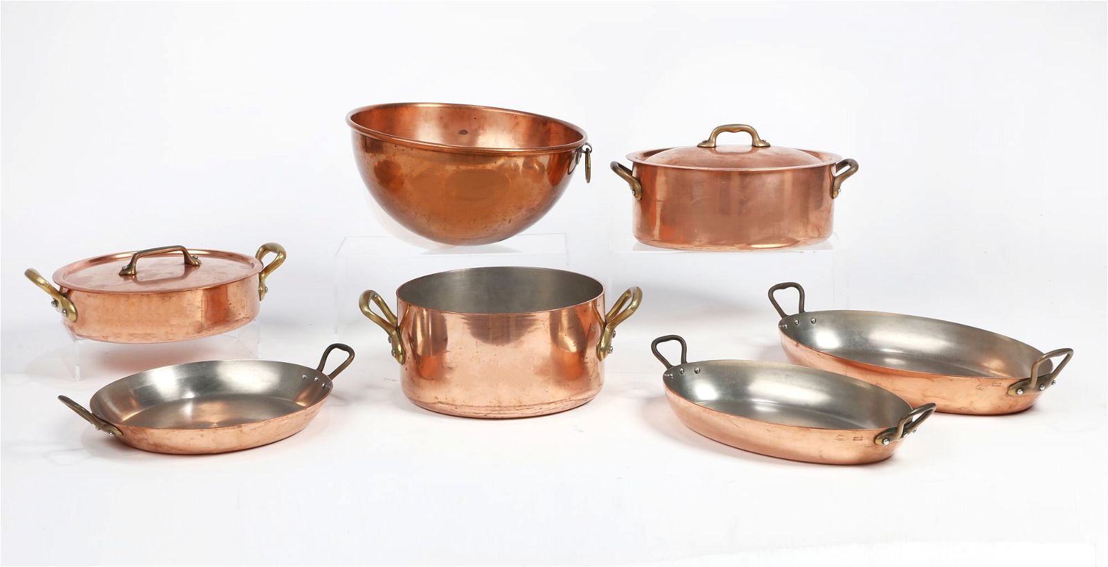A GROUP OF FRENCH COPPER AND COPPER 2fb4229