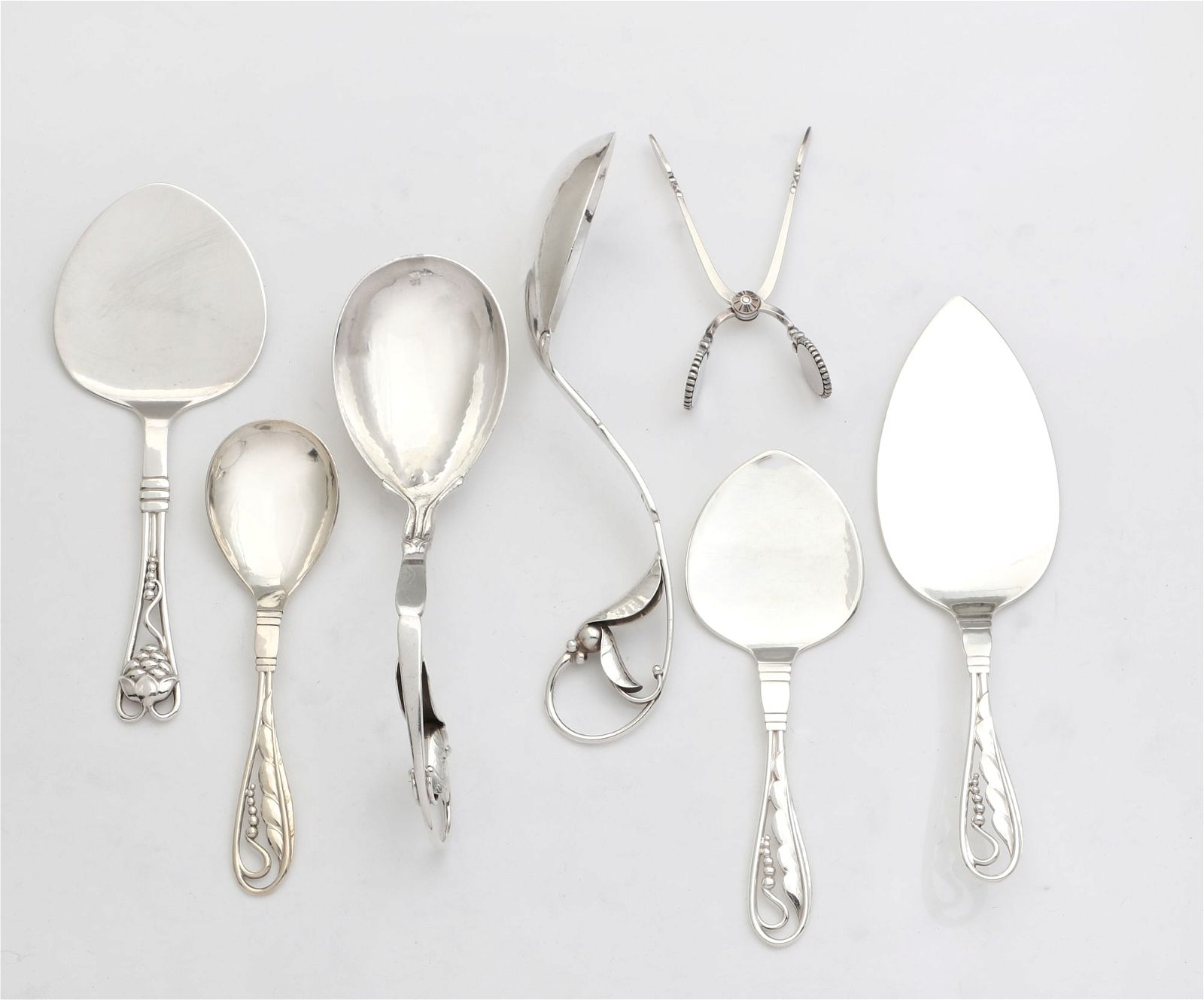 SEVEN GEORG JENSEN SILVER ORNAMENTAL