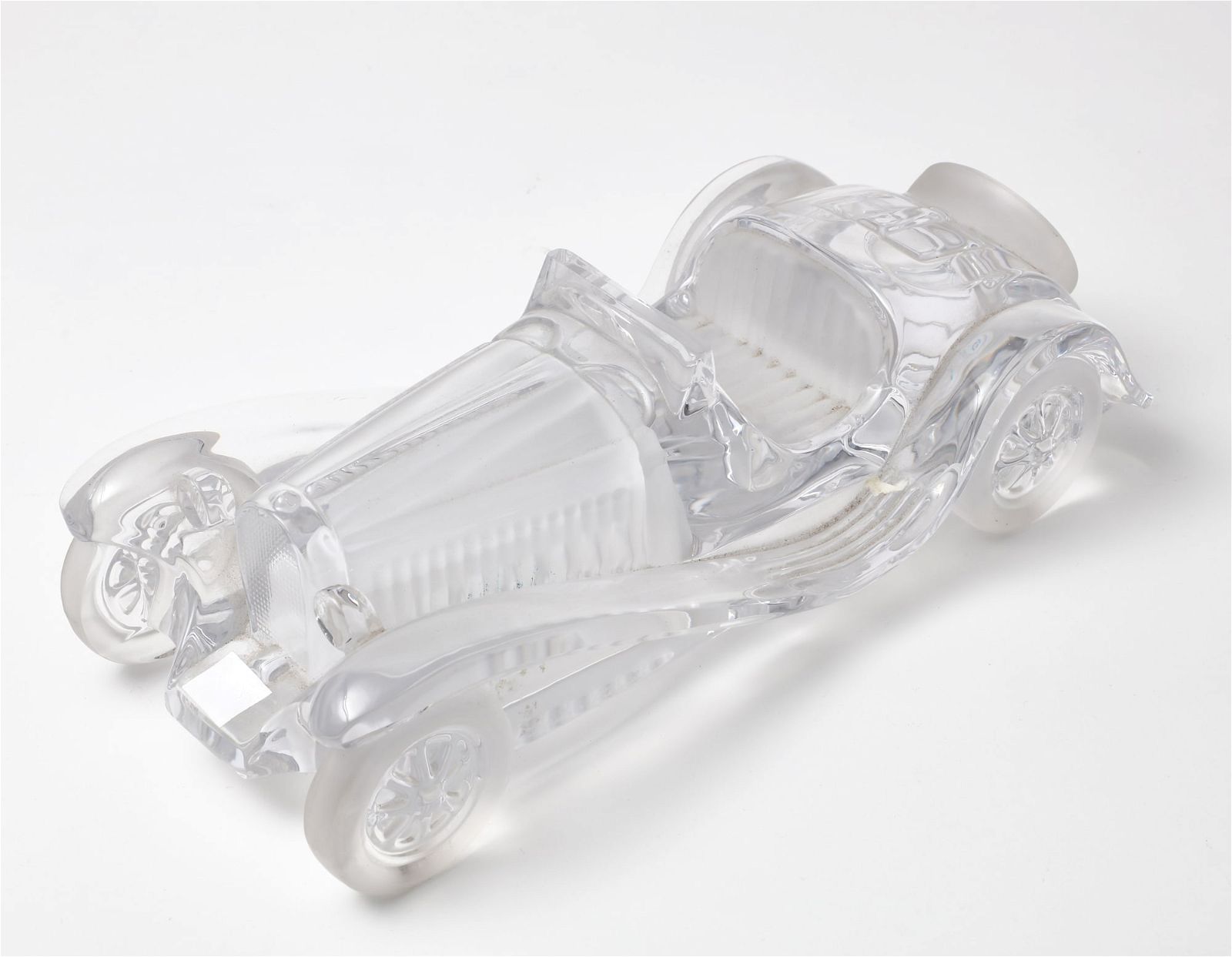 A DAUM GLASS MODEL OF A BUGATTI 55 ROADSTERA