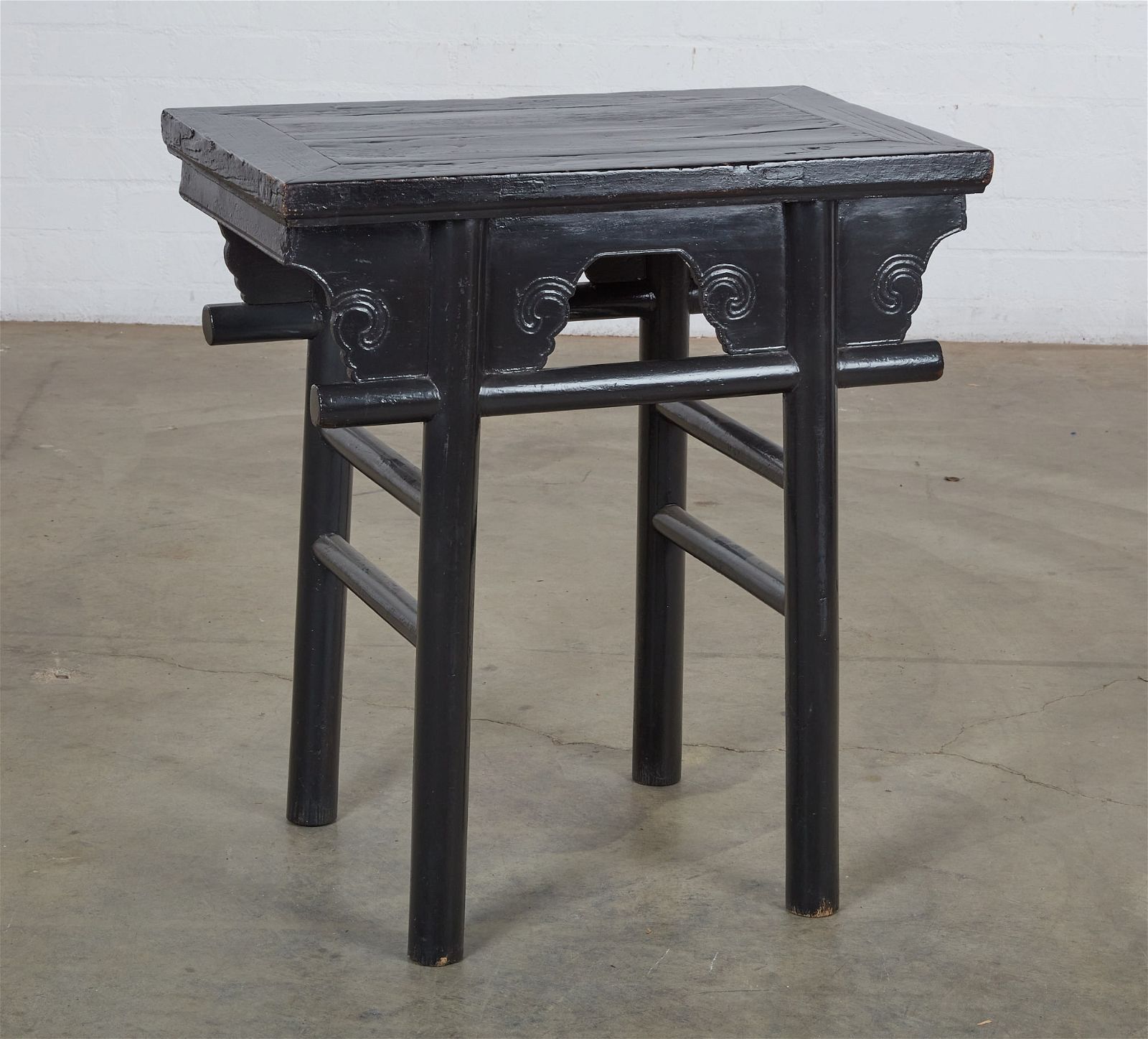 A CHINESE EBONIZED ALTAR TABLEA Chinese