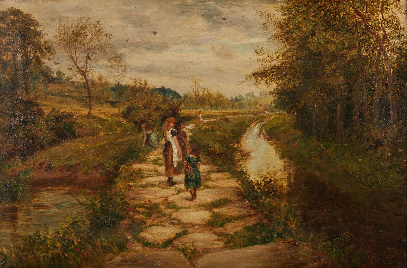 W. H. SIMPSON, GIRLS ON A PATHW. H.