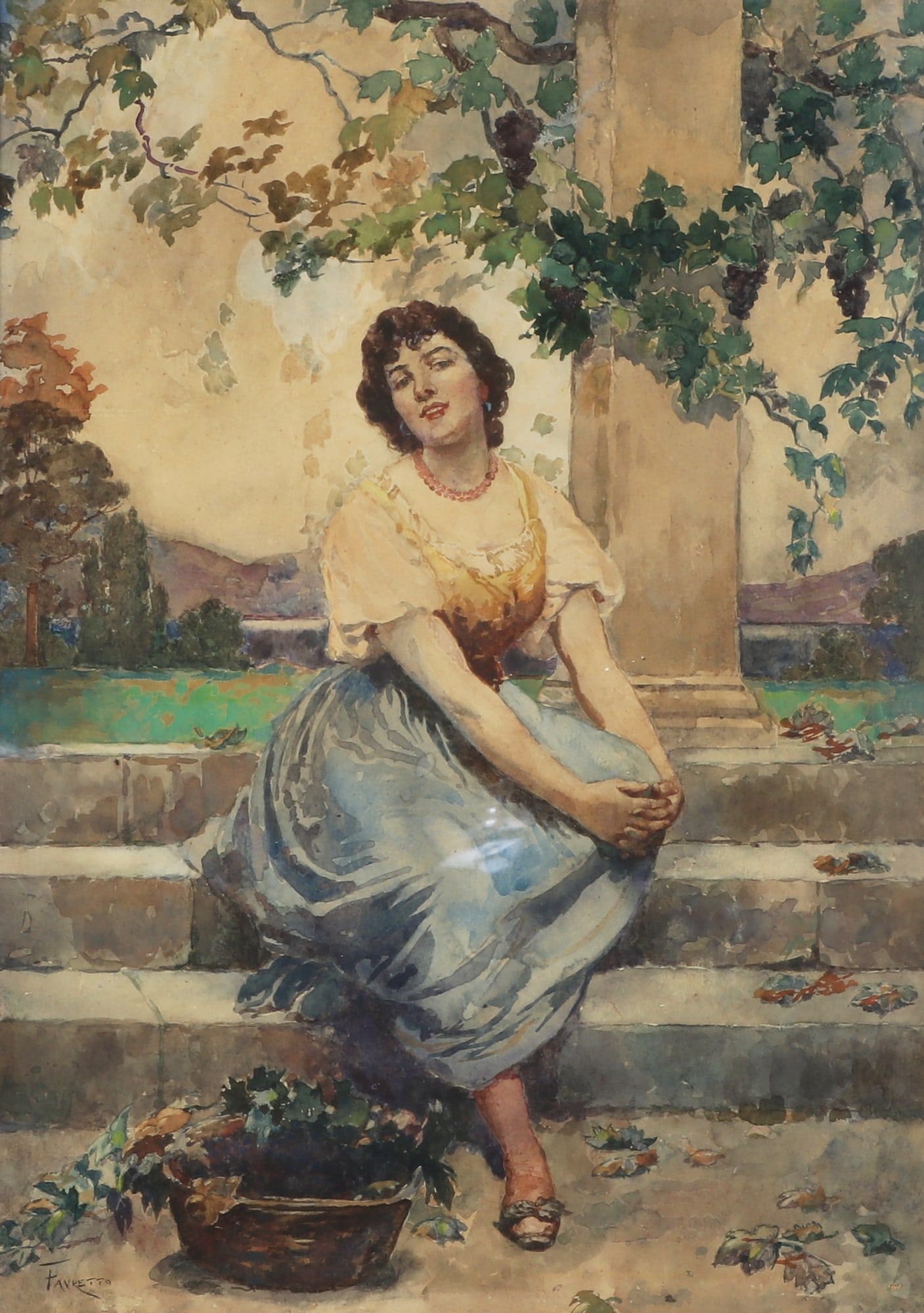 GIACOMO FAVRETTO, WOMAN IN A GARDENGiacomo