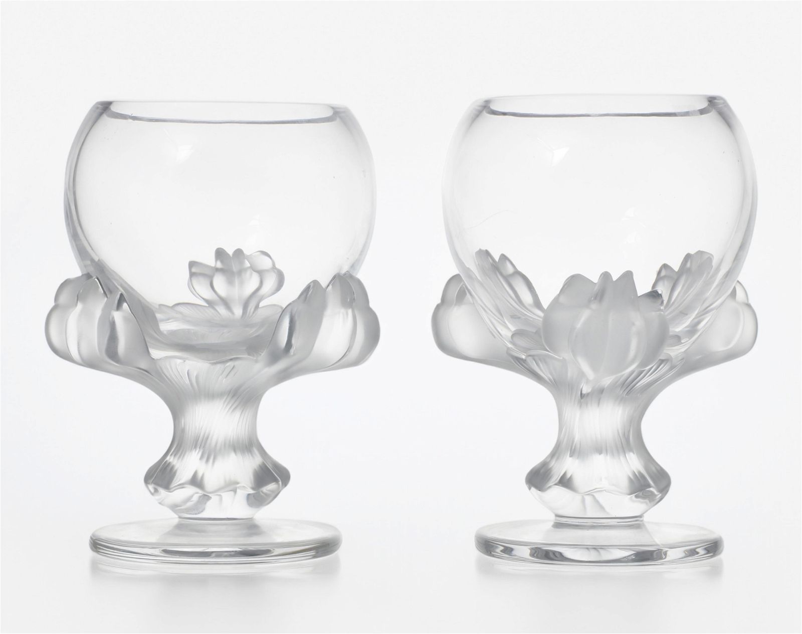 A PAIR OF LALIQUE CLEAR AND FROSTED 2fb4322