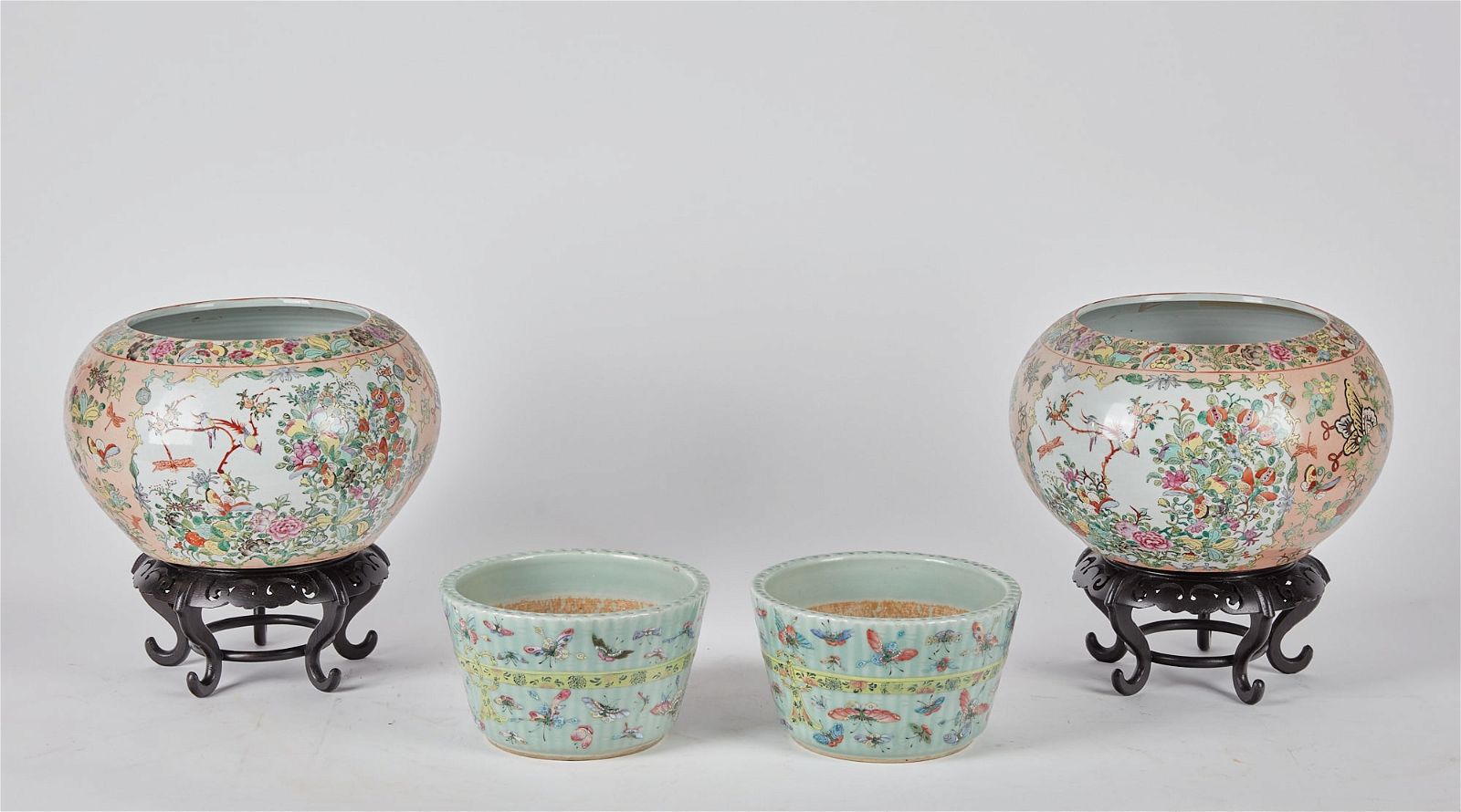 TWO PAIRS OF ASIAN PORCELAIN PLANTERSTwo 2fb438f