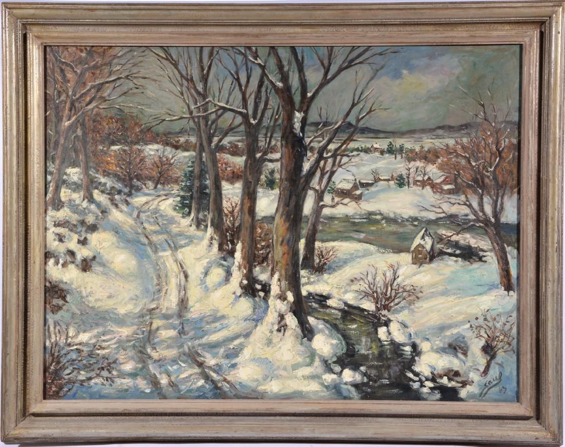 SAUL KOVNER PAINTING COLD DAY  3d190e