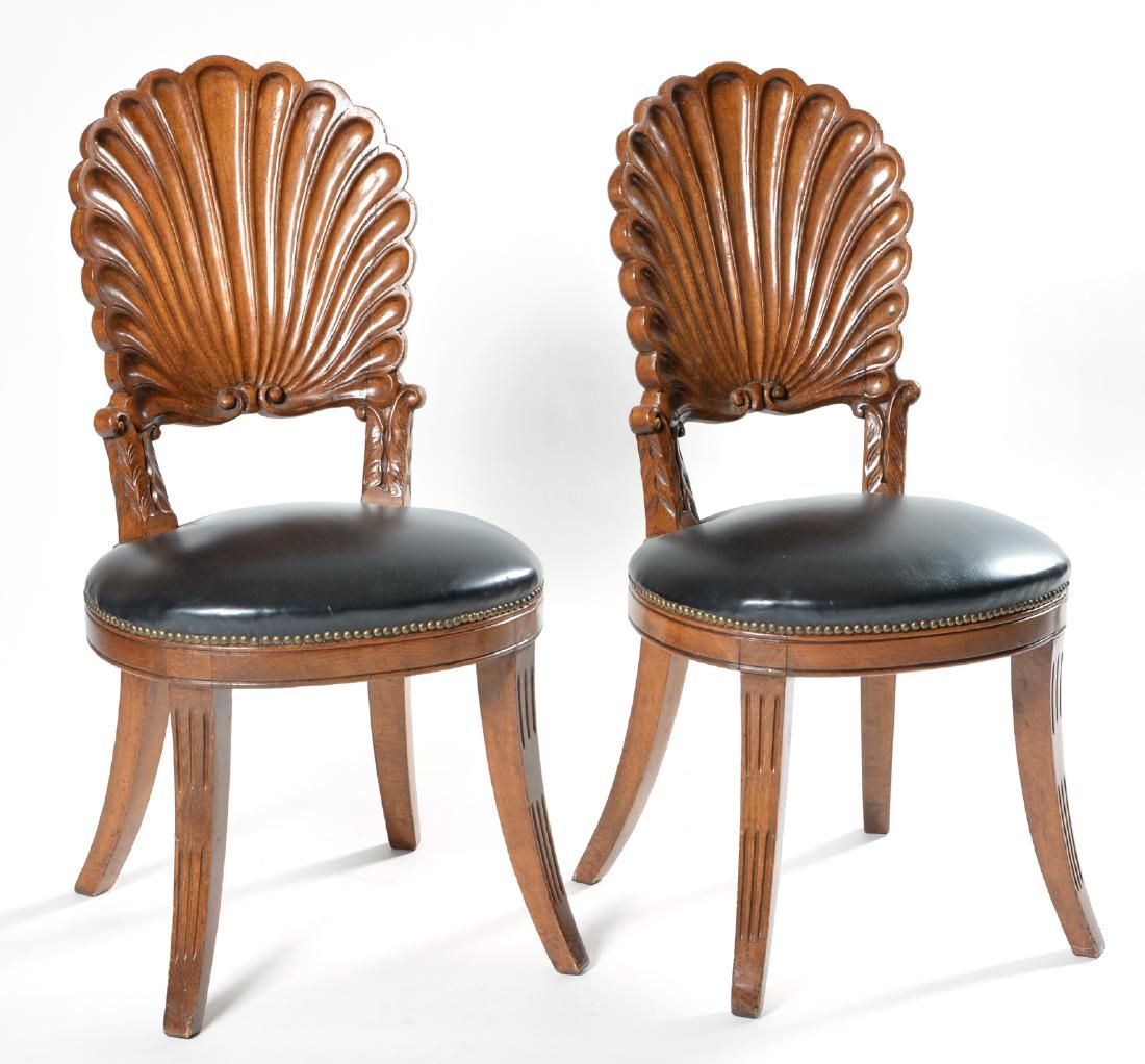 PAIR OF 19TH C CONTINENTAL SHELL 3d195c
