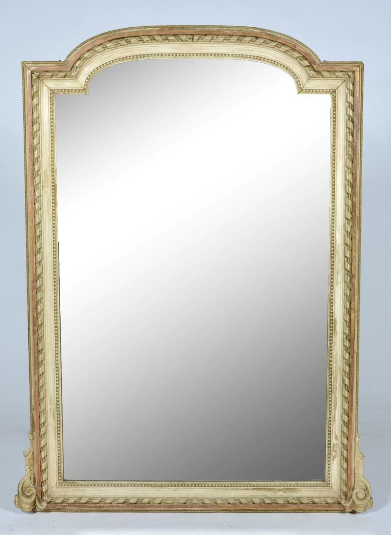 FRENCH MANTLE MIRROR, 19TH C..