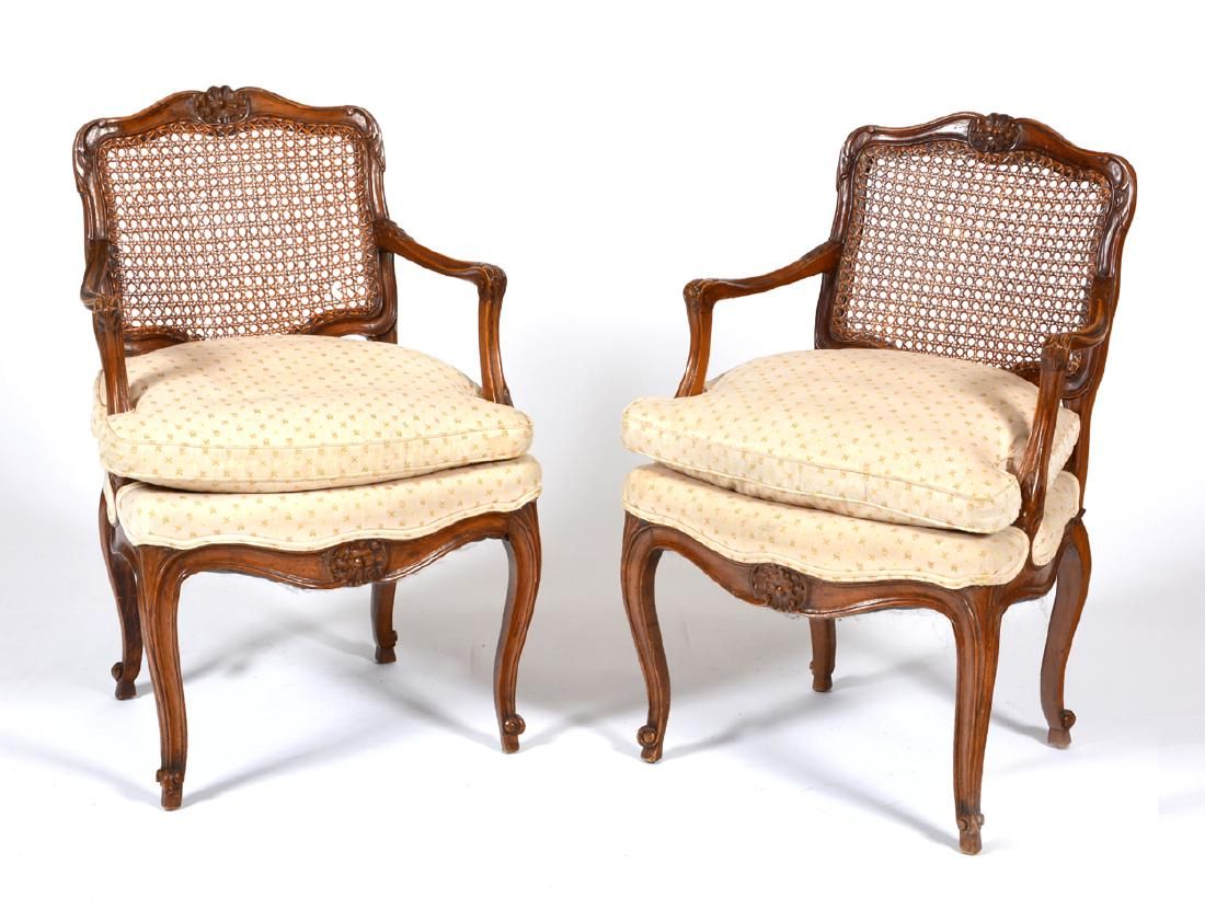 PAIR OF FRENCH PROVINCIAL ARM CHAIRSPair