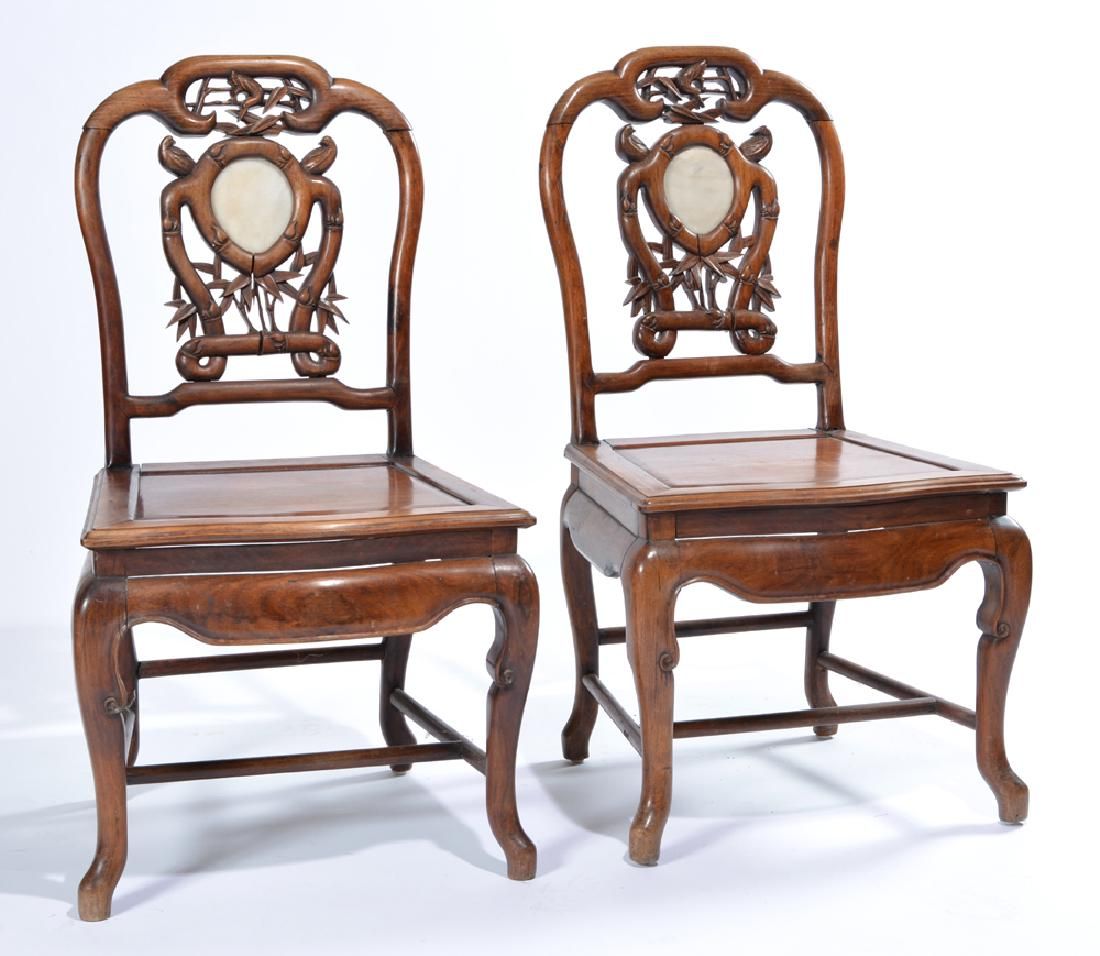 PAIR OF CHINESE ROSEWOOD SIDECHAIRS,