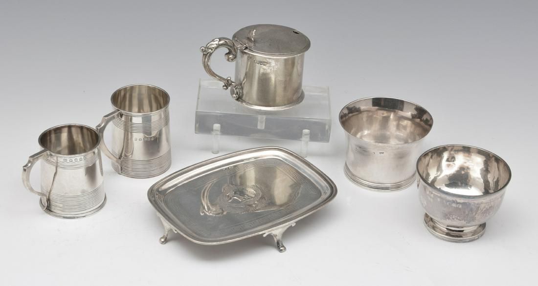 ENGLISH STERLING SILVER GROUPING.