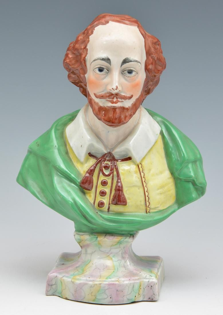 ENOCH WOOD PORCELAIN BUST OF SHAKESPEAREEnoch