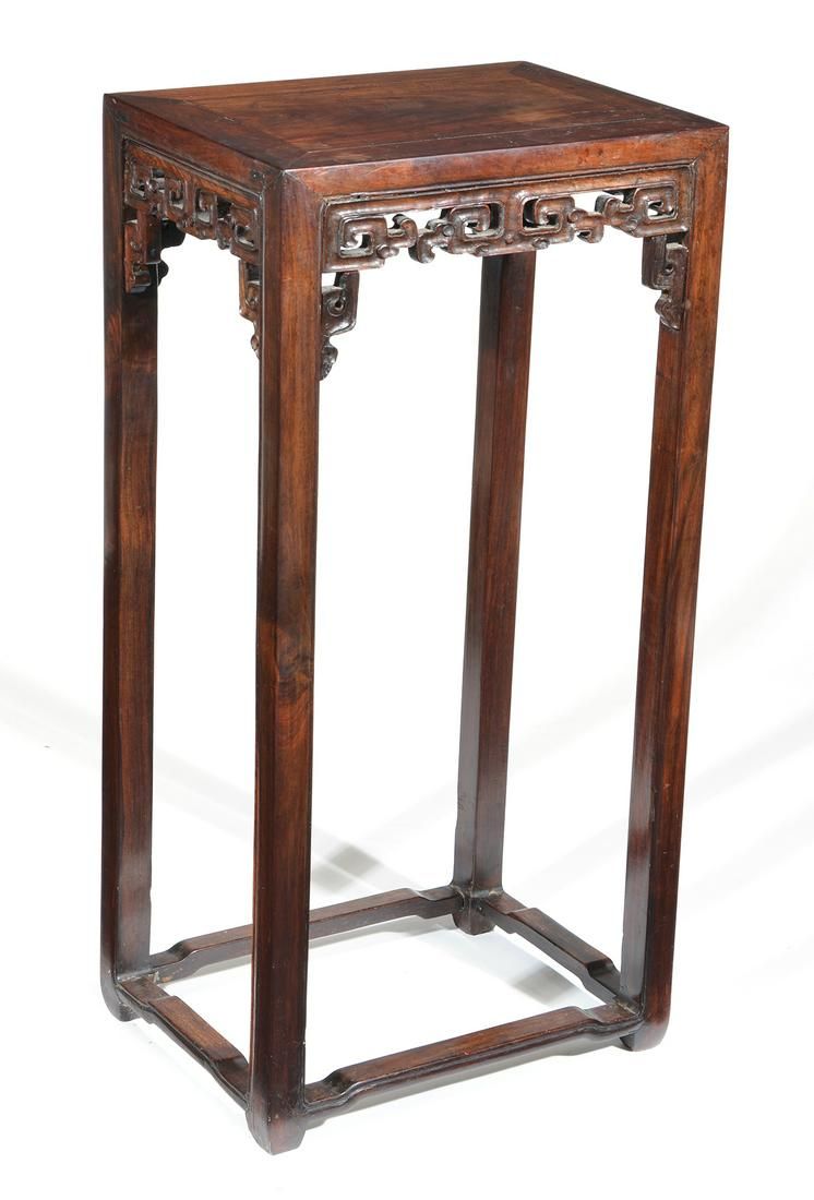 TALL CHINESE ROSEWOOD STAND WITH 3d1ba7