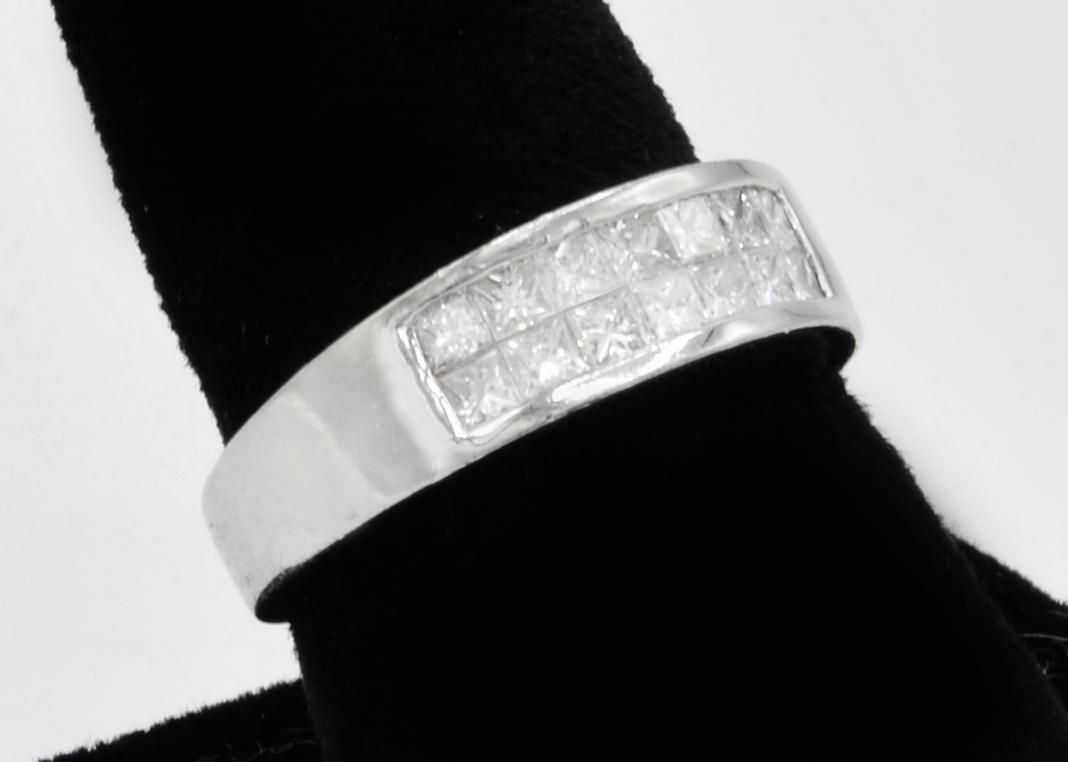 TWO ROW PLATINUM BAND WITH RADIANT CUT 3d1c6a