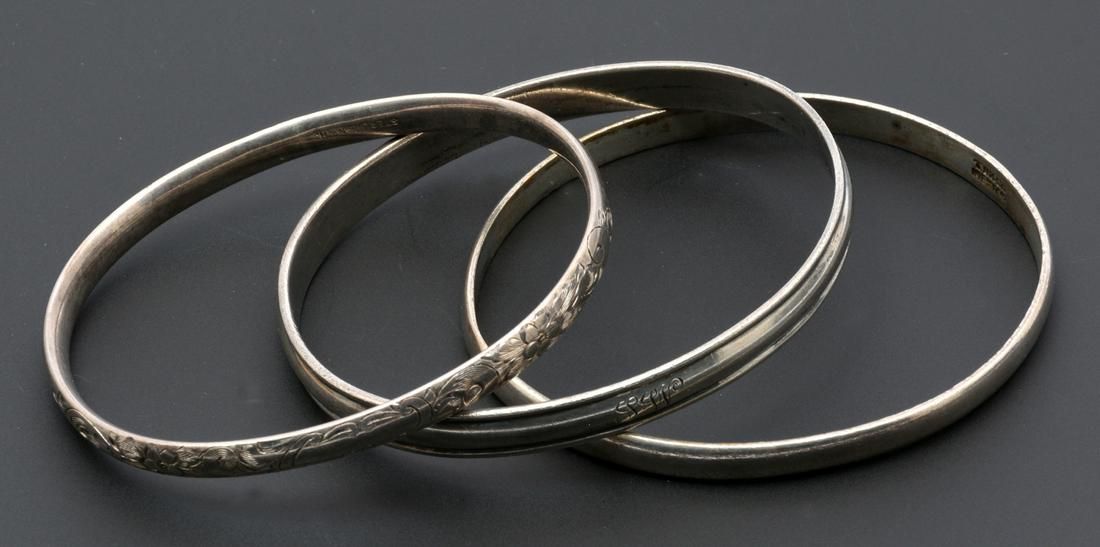 STERLING SILVER BANGLES 3 1 3d1c8b