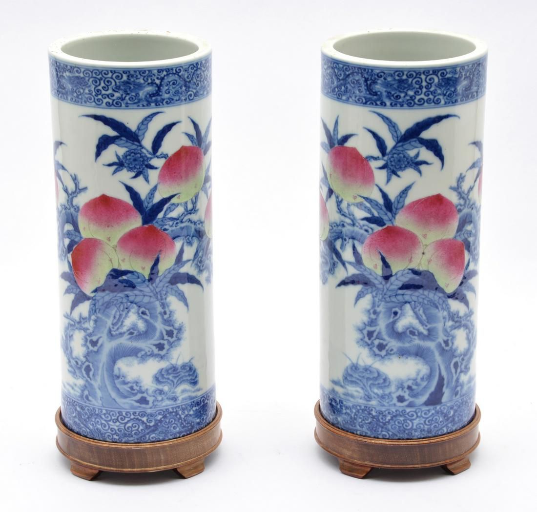 PAIR OF CHINESE PORCELAIN HAT STANDS 3d1d46