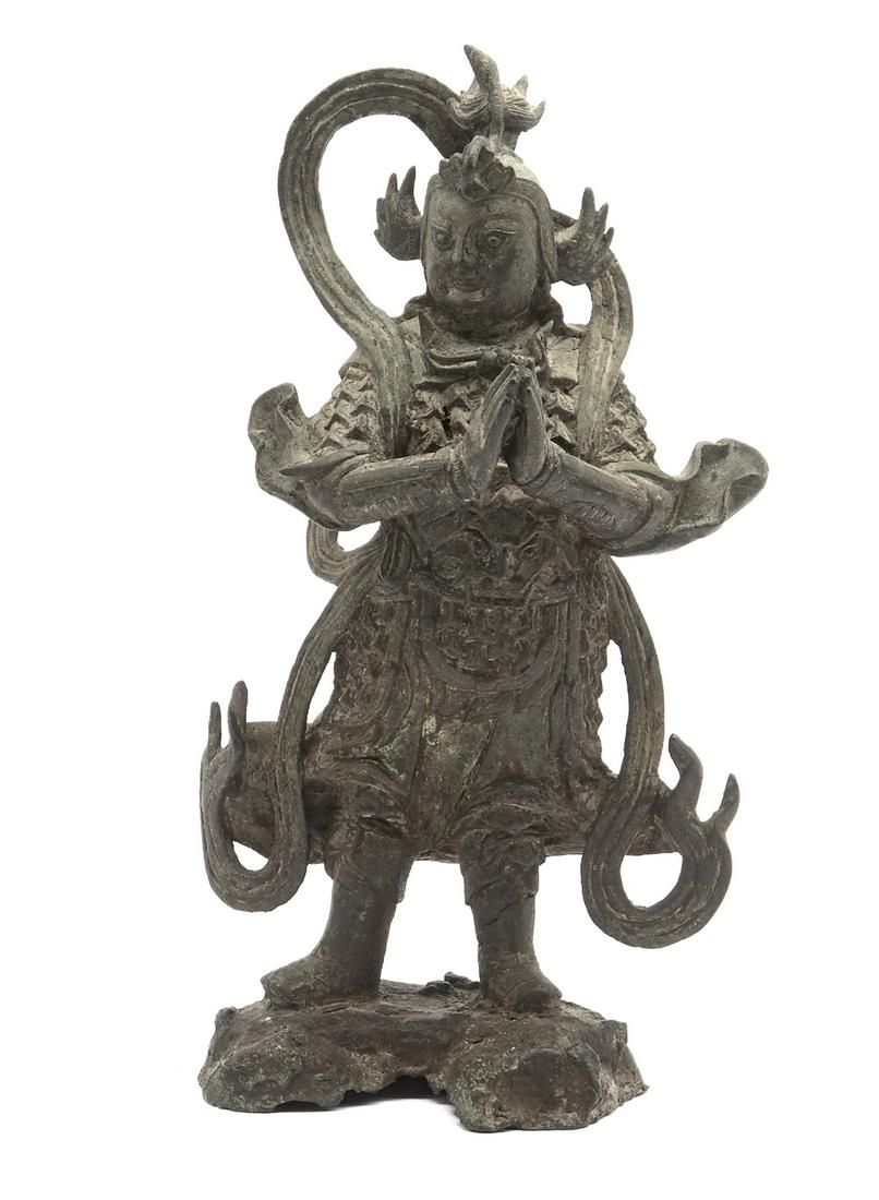 CHINESE MING ERA BRONZE OF A STANDING 3d1d50