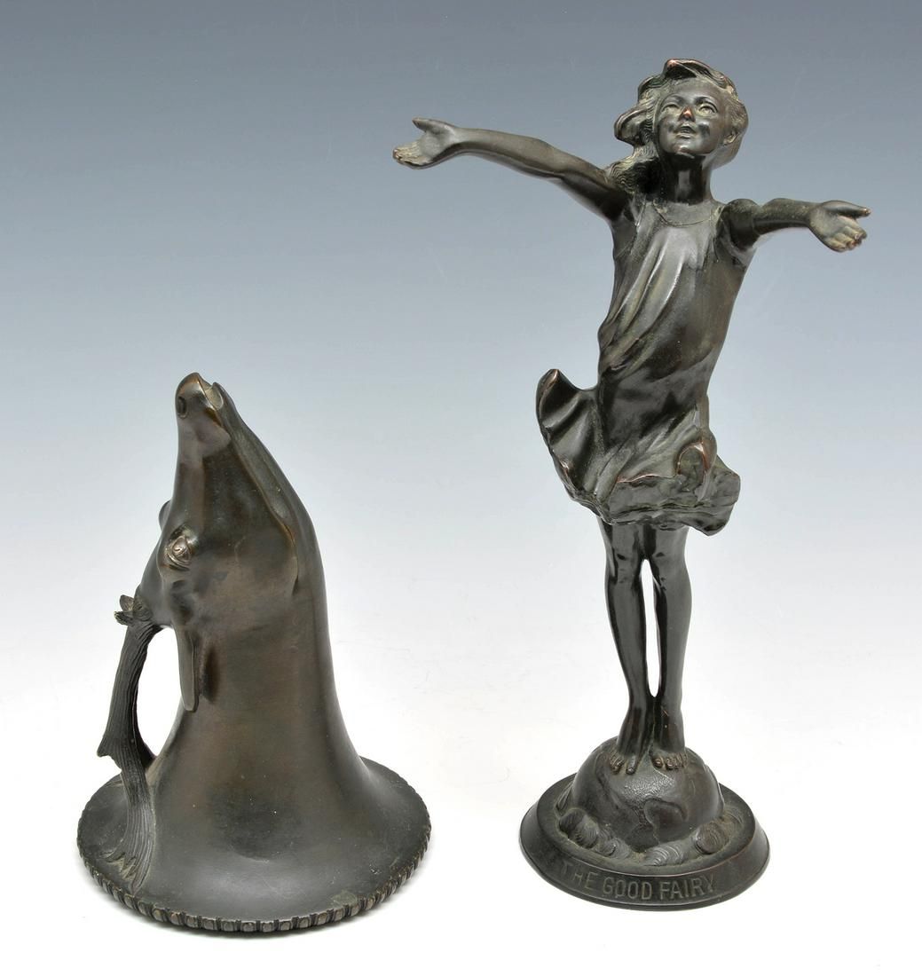 GROUPING OF 2 BRONZES: THE GOOD FAIRY