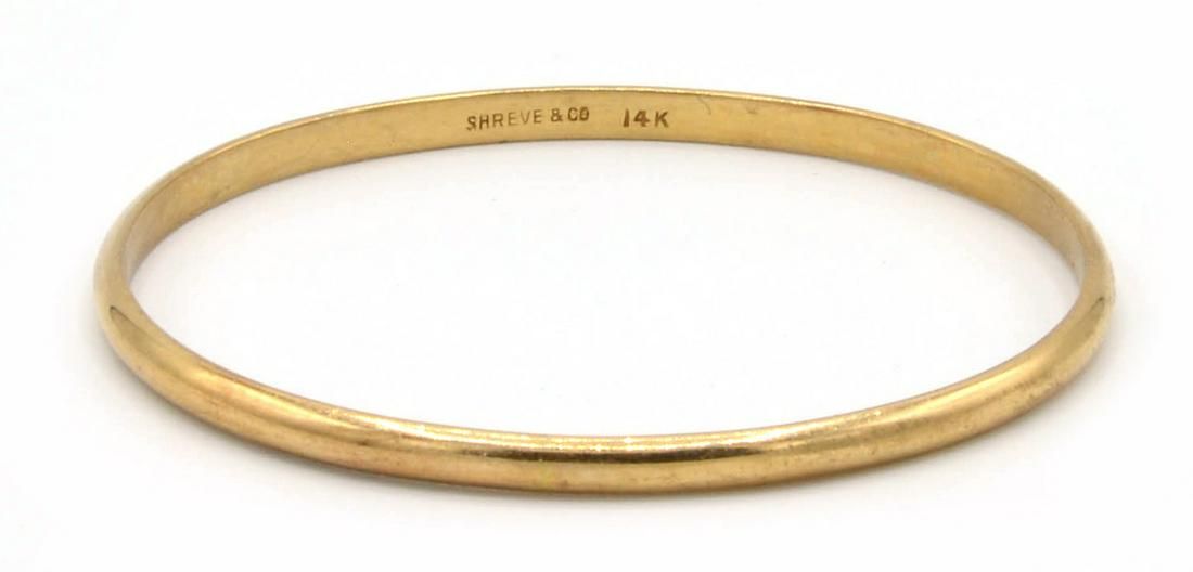 GOLD SHREVE CO BABY BANGLE BRACELET Gold 3d1db2