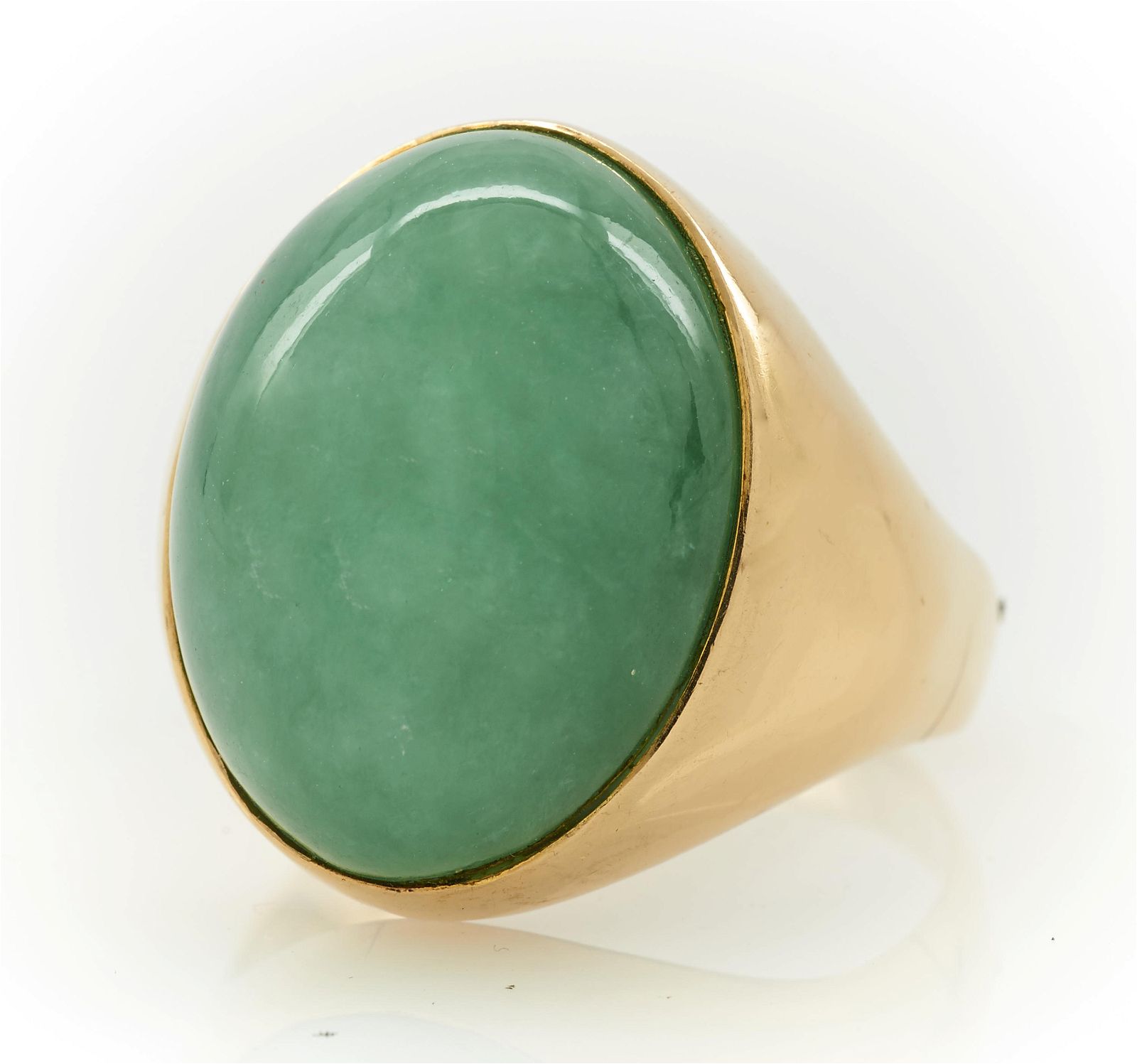 14K YELLOW GOLD JADE RING14k 3d1de6